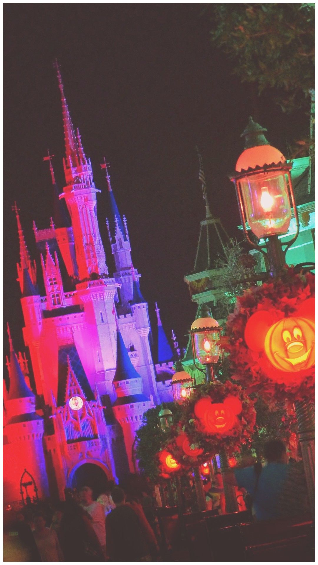 Castello Disney World Halloween notte, 1080x1920 Full HD Verticale, iPhone Pro