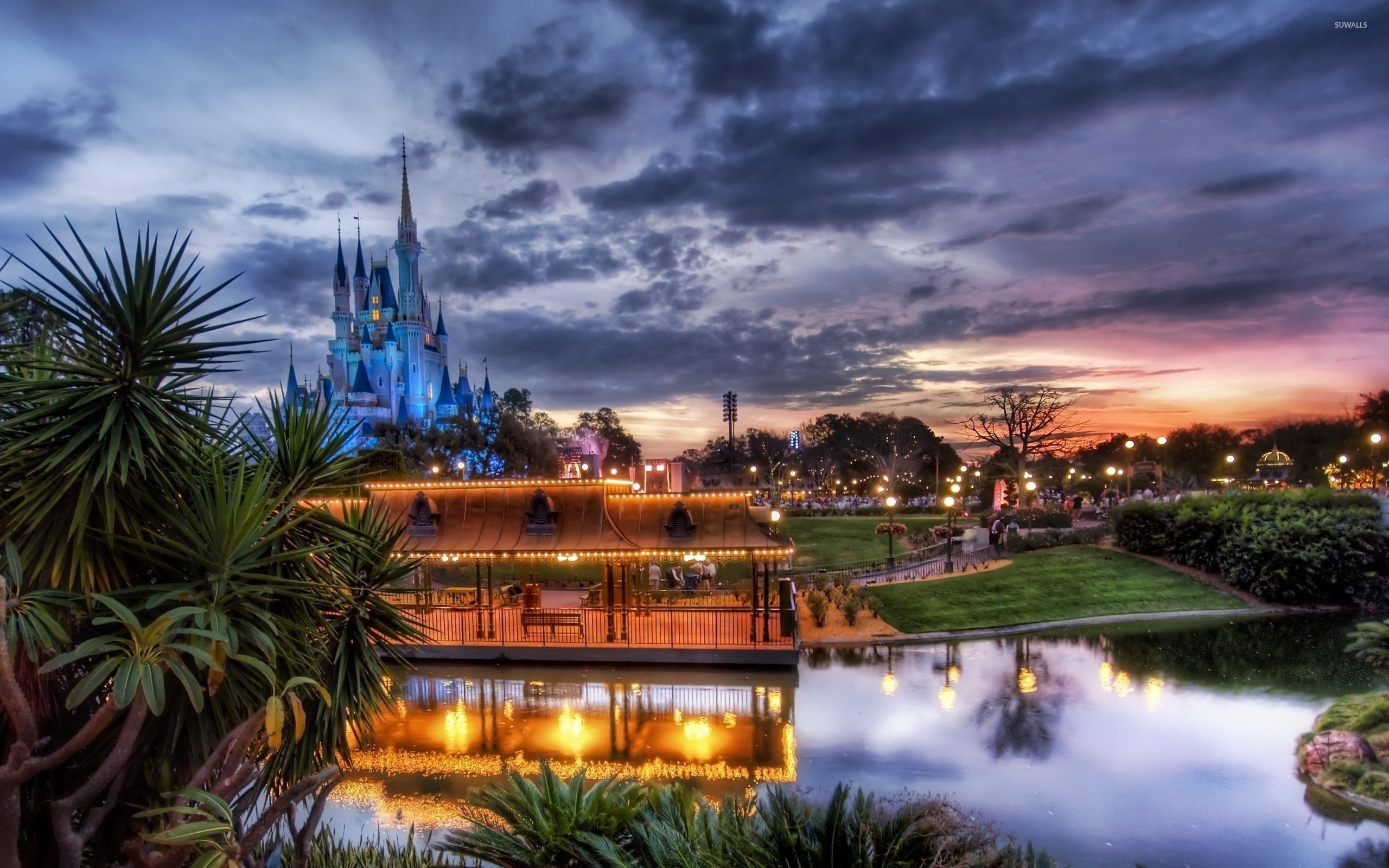 Castello Disney World tramonto, 2560x1600 WQXGA, Laptop