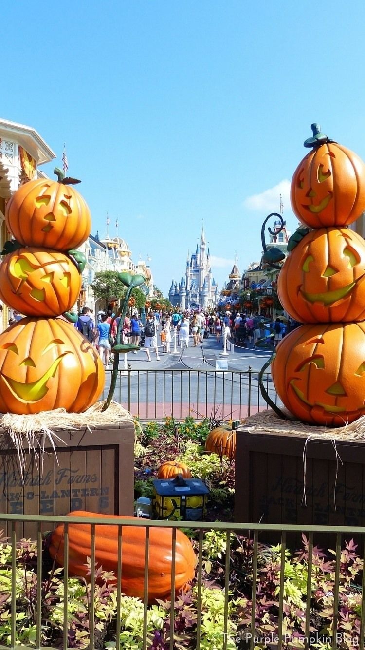 Zucche Halloween Disney World castello, 750x1334 Verticale, iPhone