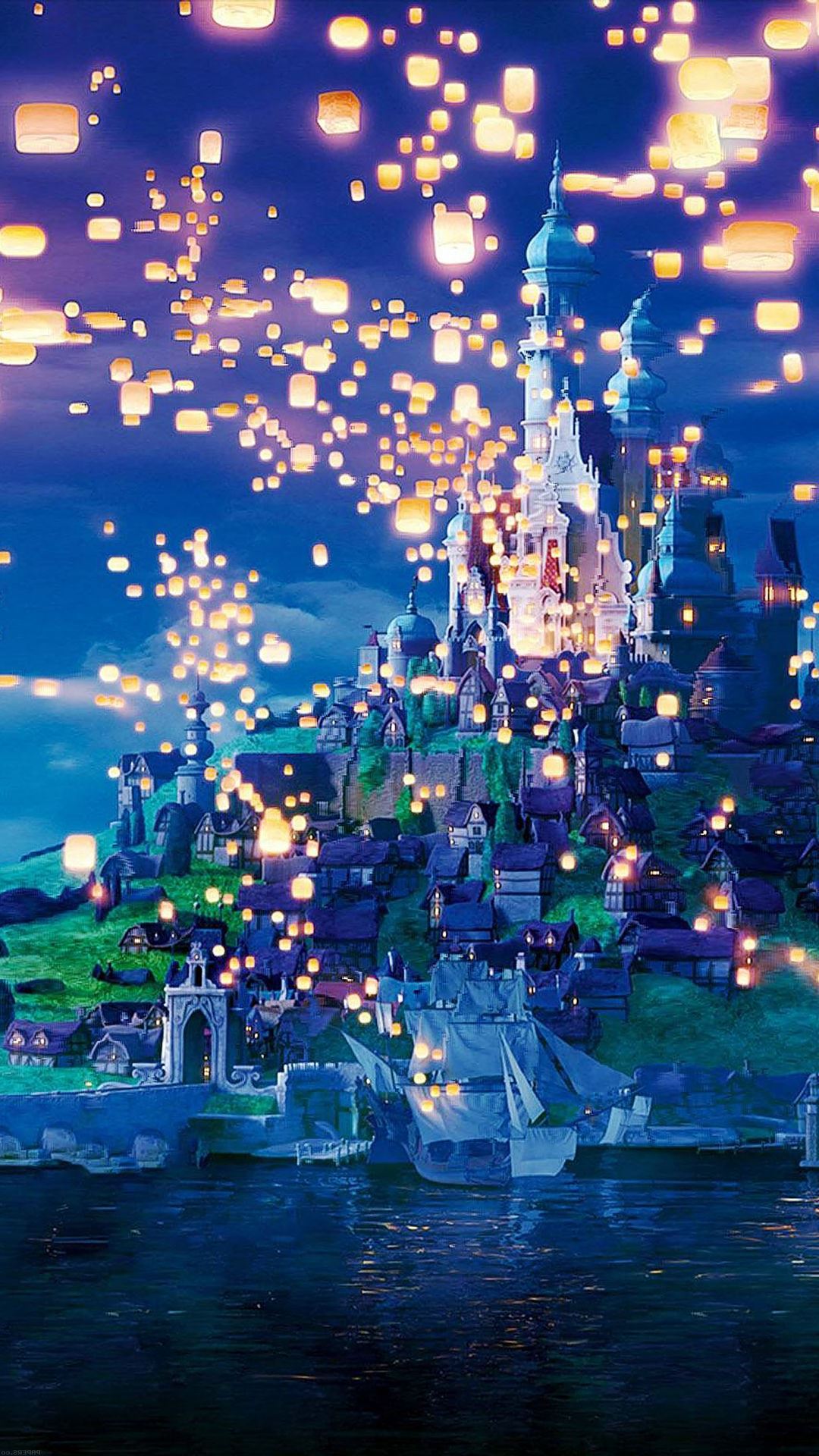 Castello Rapunzel con lanterne, 1080x1920 Verticale, iPhone Air