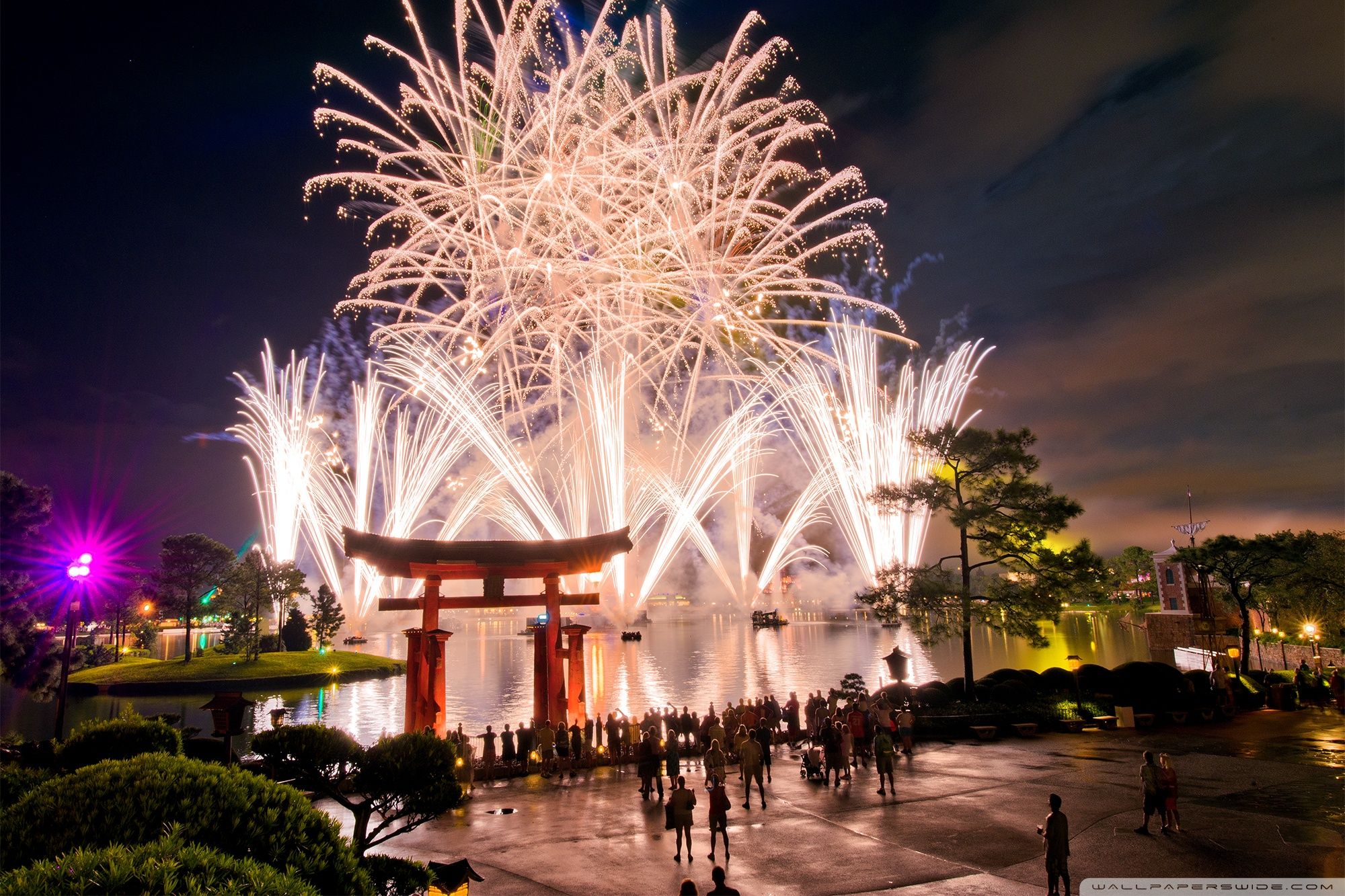 Fuochi d'artificio Epcot Disney World, Walt Disney World, 2000x1333 alta risoluzione, PC