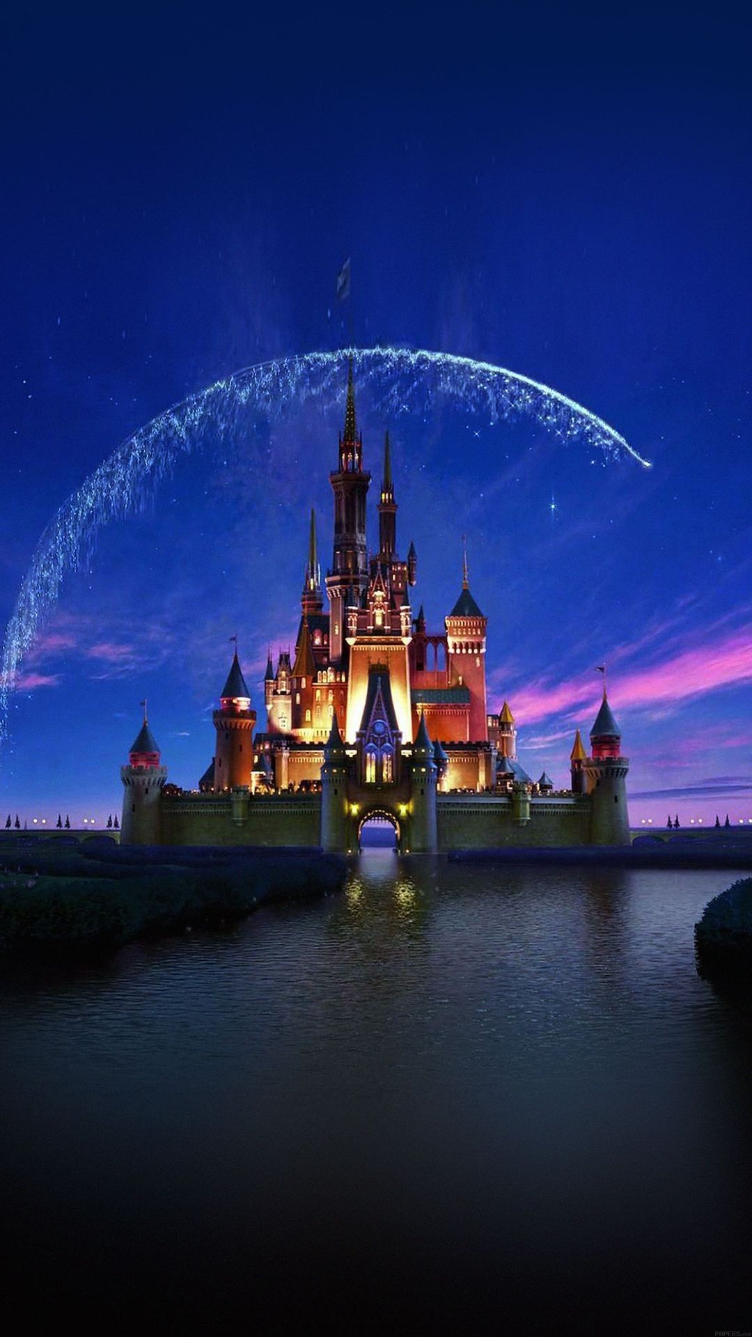 Castello Disney World notte, 1080x1920 Full HD Verticale, iPhone Plus
