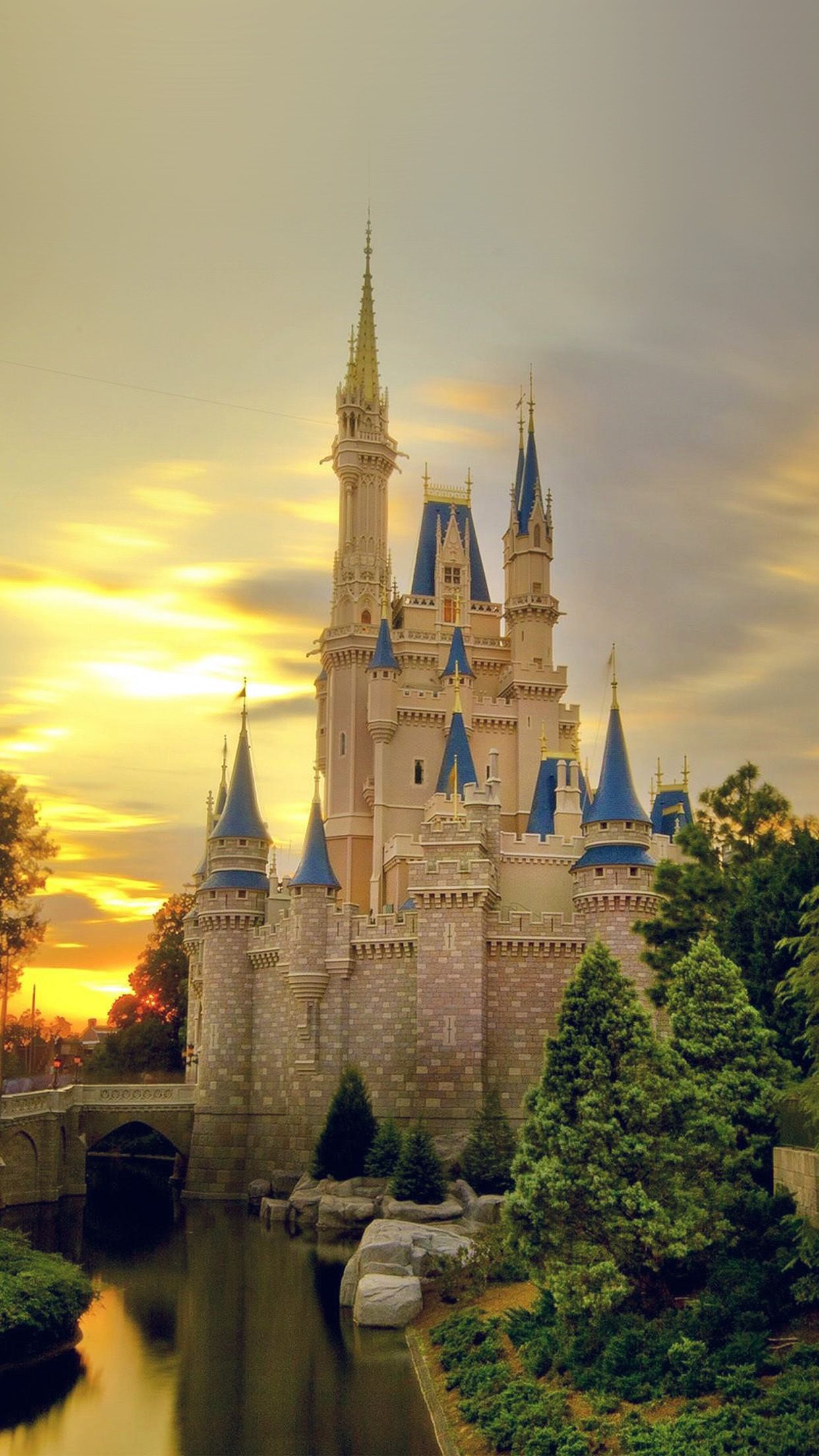 Castello Disney World tramonto, 1242x2208 Full HD Verticale, iPhone Air