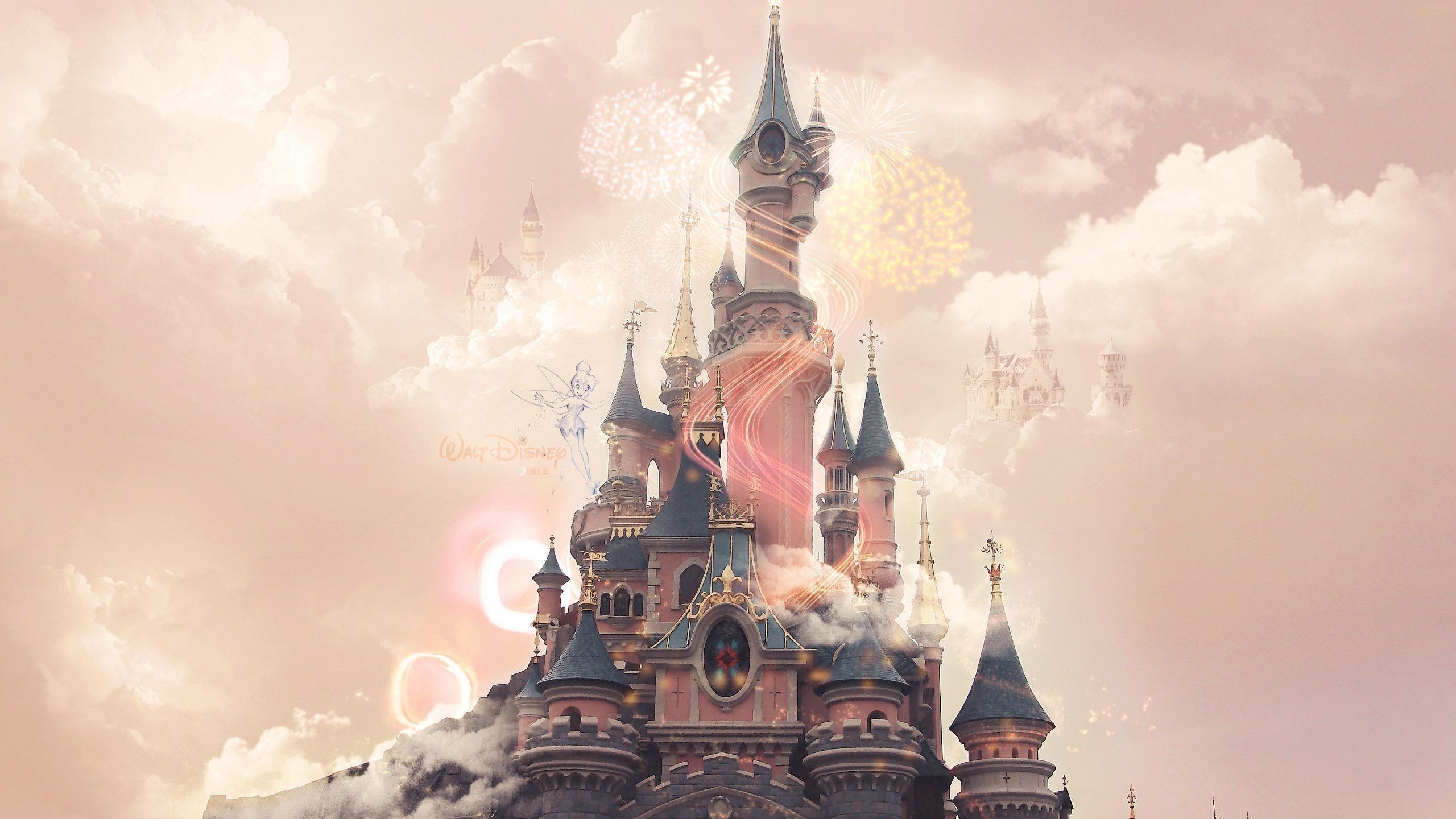 Castello Disney tra le nuvole, 2560x1440 2K, Desktop