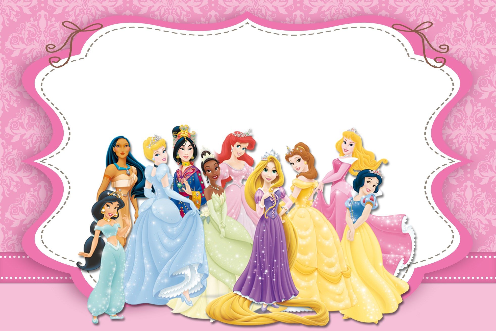 Principesse Disney cornice rosa, 1964x1311 Full HD+ WUXGA, PC