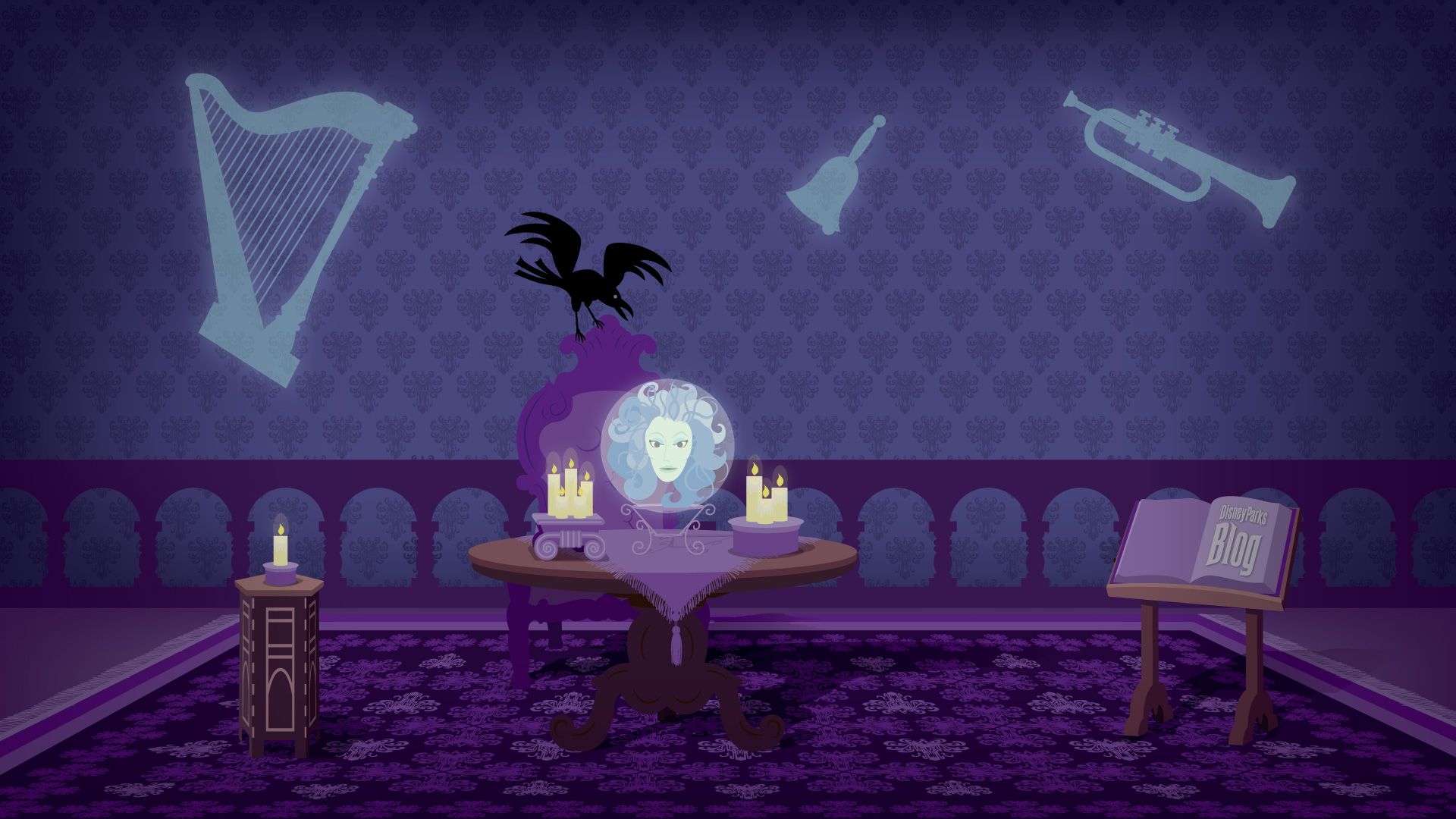 Sfera di cristallo stanza viola, 1920x1080 1080p, Laptop