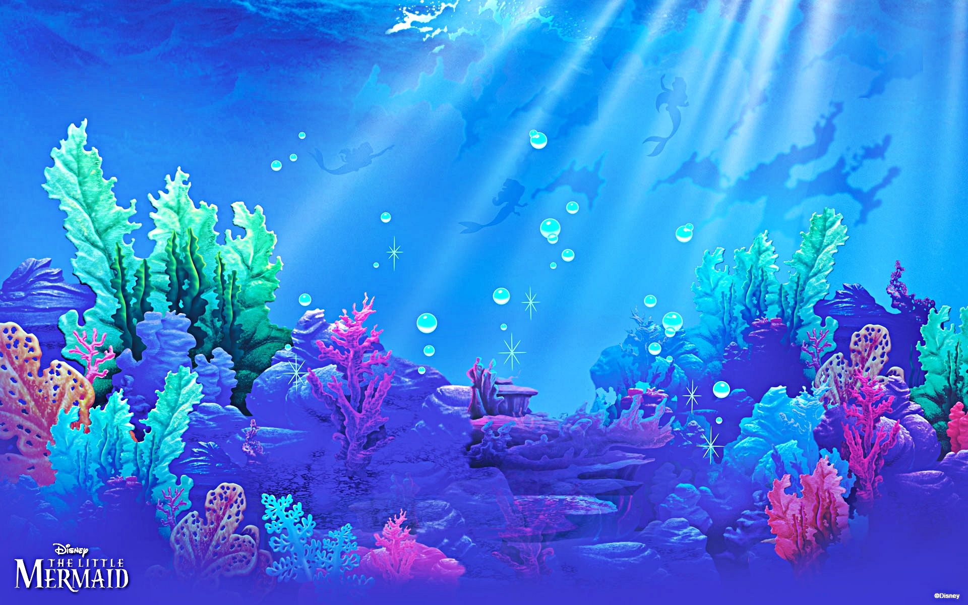 La Sirenetta fondale marino Disney, classici d'animazione, 1920x1200 WUXGA, Desktop