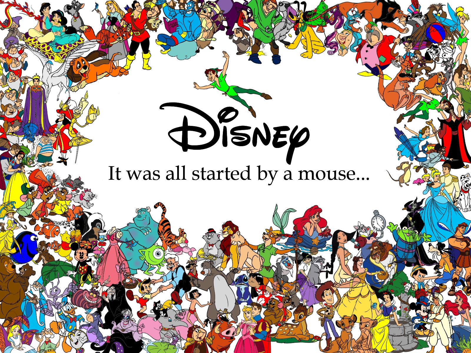 Logo vintage Walt Disney World, 4096x2304 UHD, PC 4K