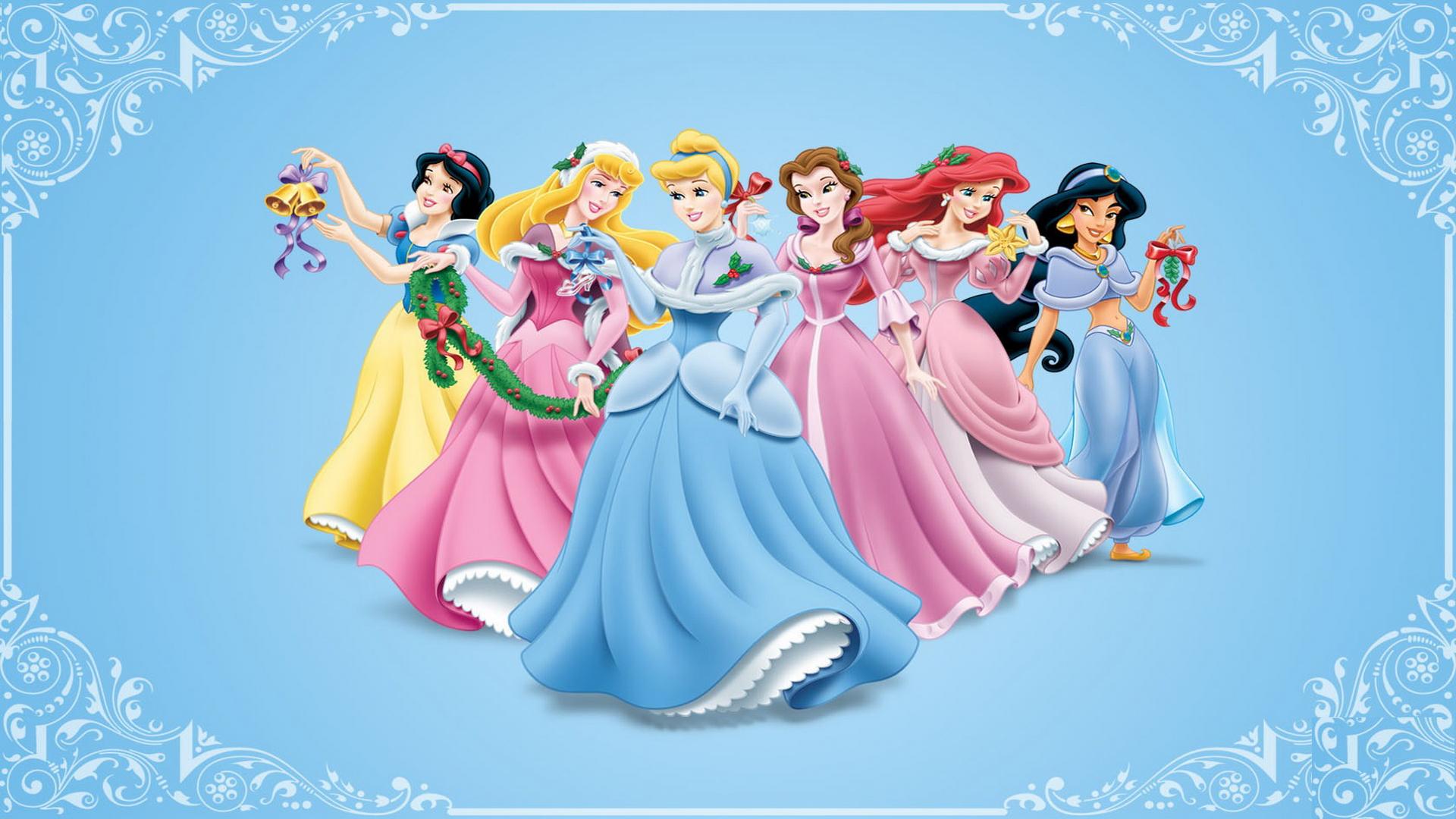 Principesse Disney sfondo azzurro, 1920x1080 Full HD 1080p, Desktop