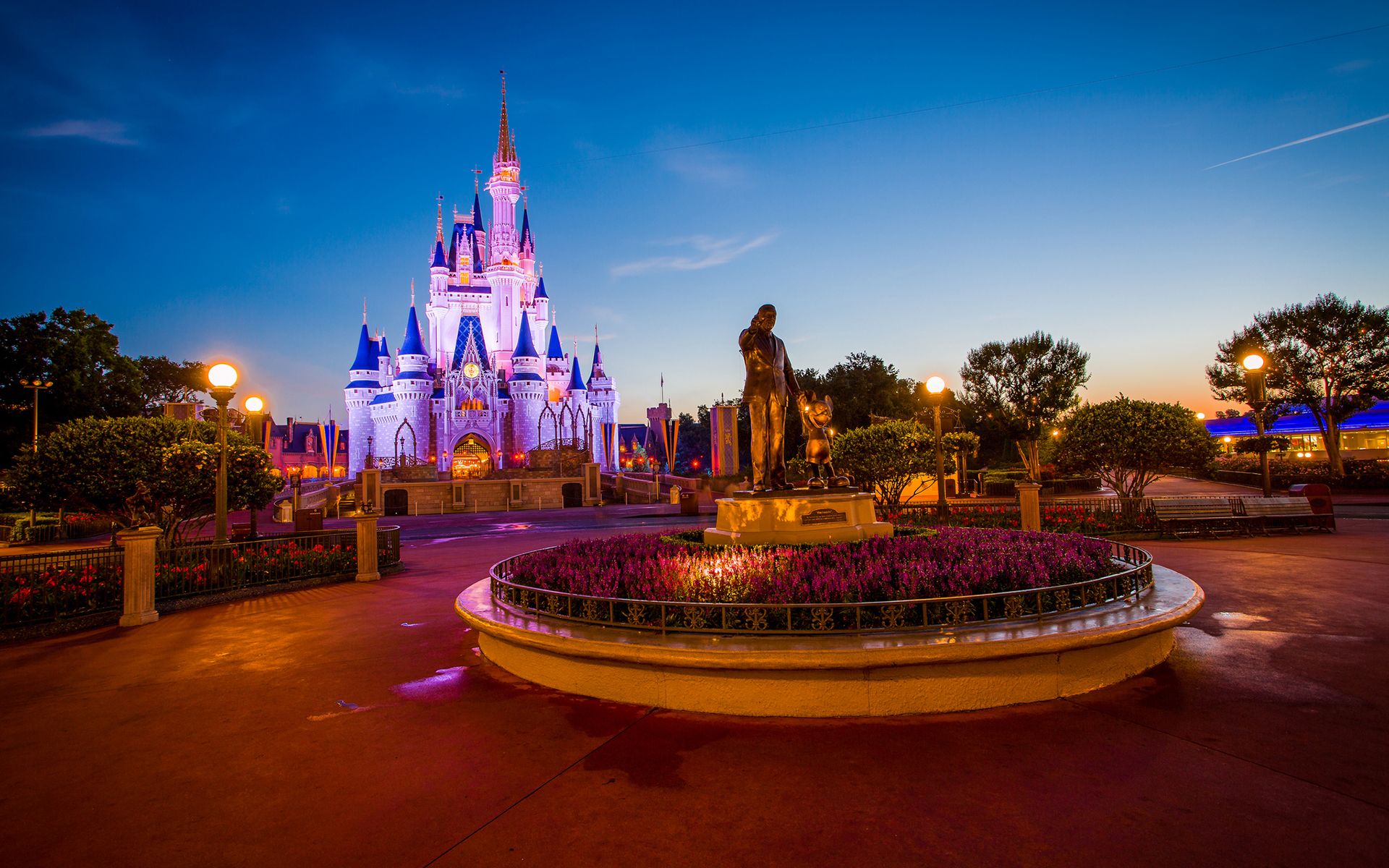 Castello Disney World al crepuscolo, 1920x1200 Full HD+ WUXGA, PC Desktop