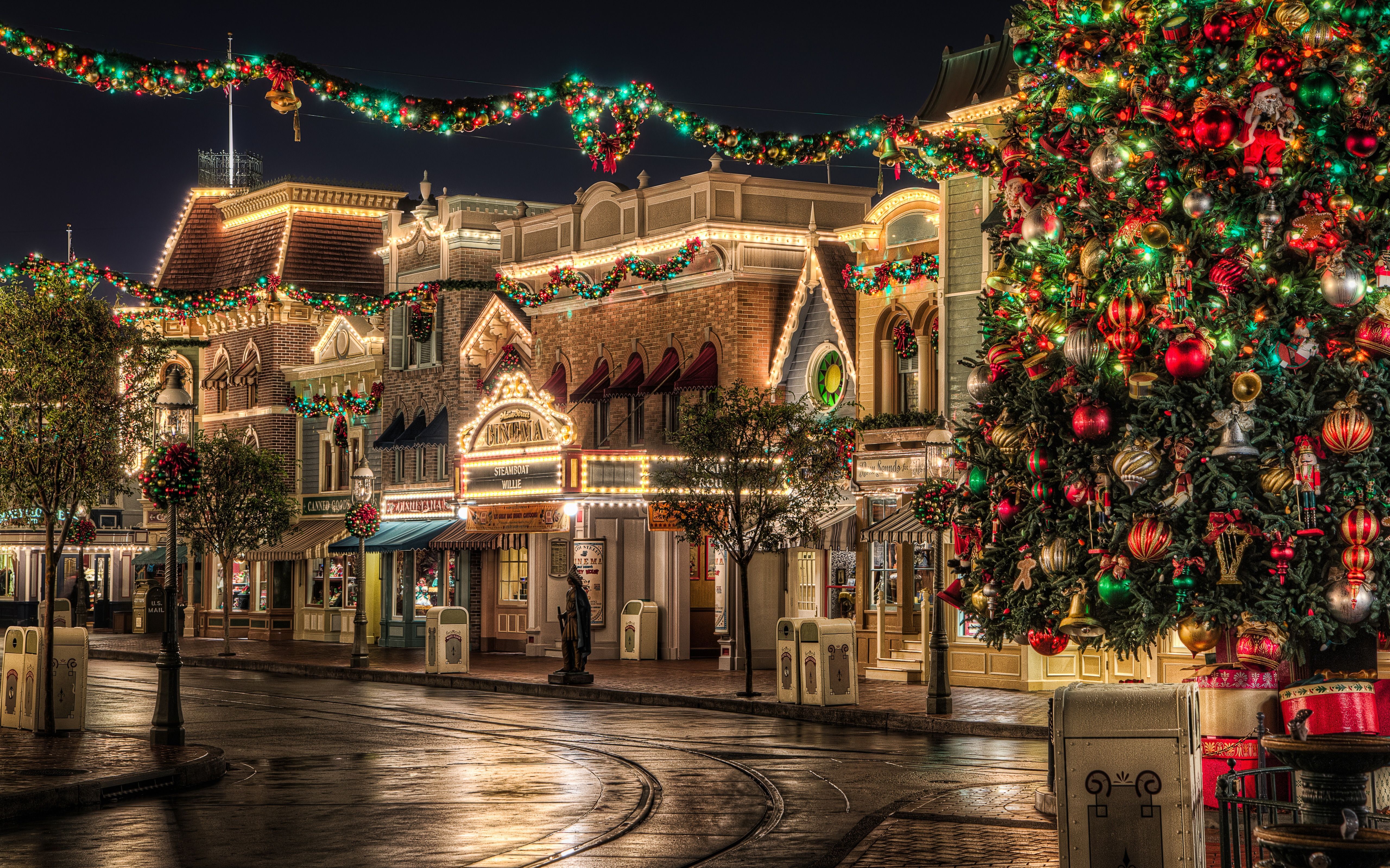 Disneyland Main Street Natale, 5120x3199 4K, Desktop 4K