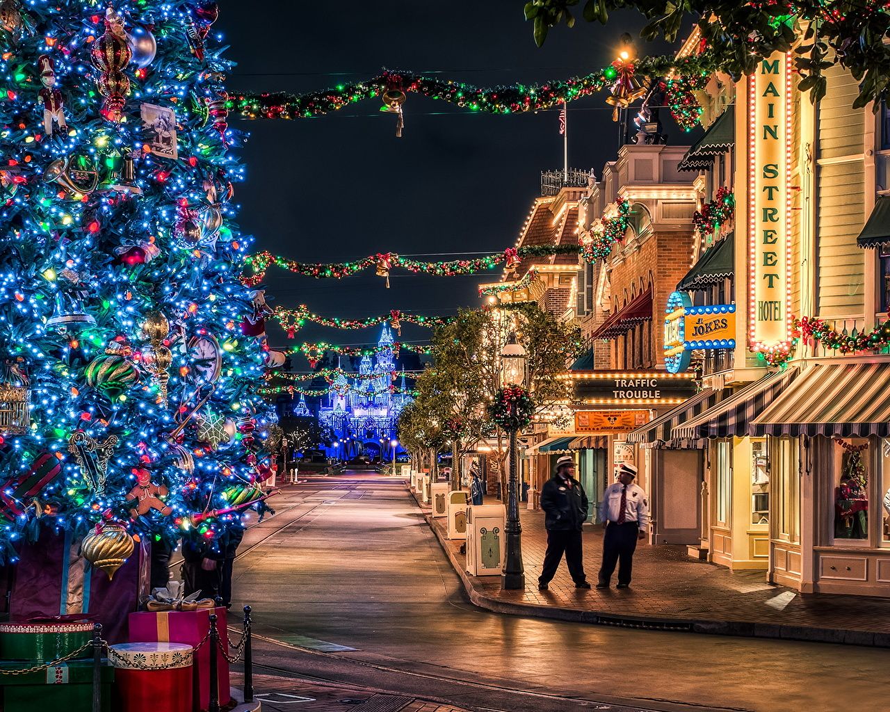 Main Street Disneyland Natale, 1280x1024 720p, MacBook Air