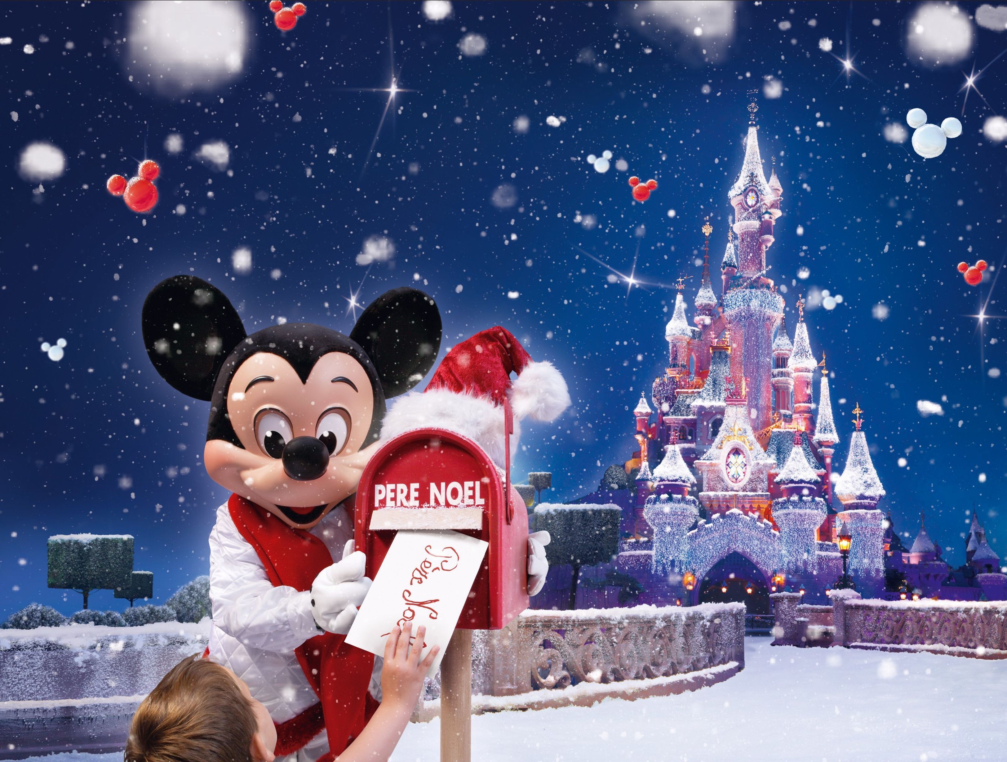 Topolino castello Disneyland Natale, Mickey Mouse, 3248x2457 WQXGA, PC