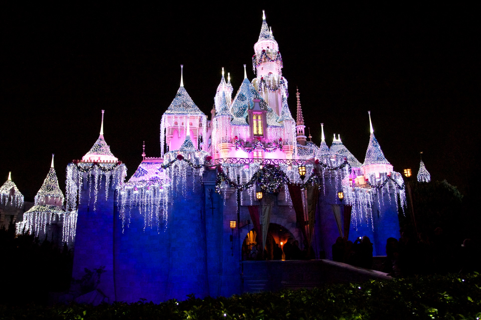 Castello Disneyland illuminato Natale, 1920x1280 WUXGA, PC