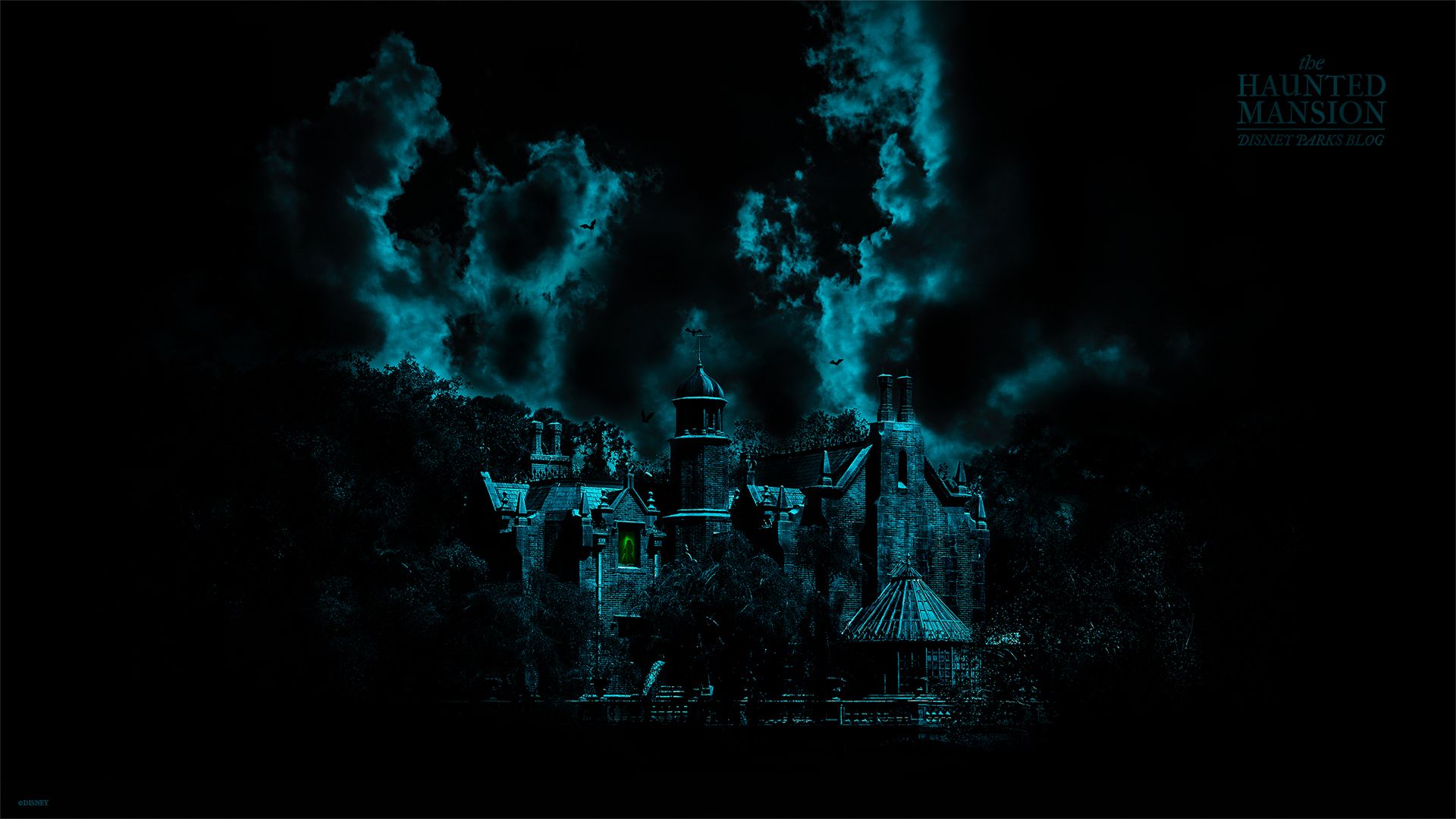 Haunted Mansion Disneyland notturno, 1920x1080 1080p, PC