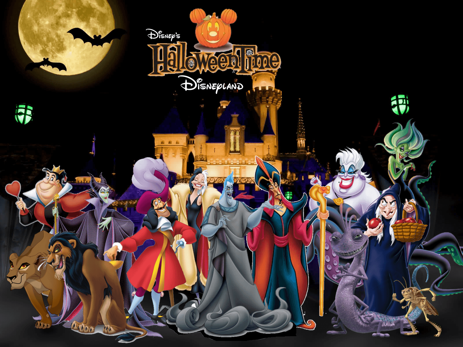 Cattivi Disney Halloween Disneyland, classici d'animazione, 1600x1200 900p, Laptop
