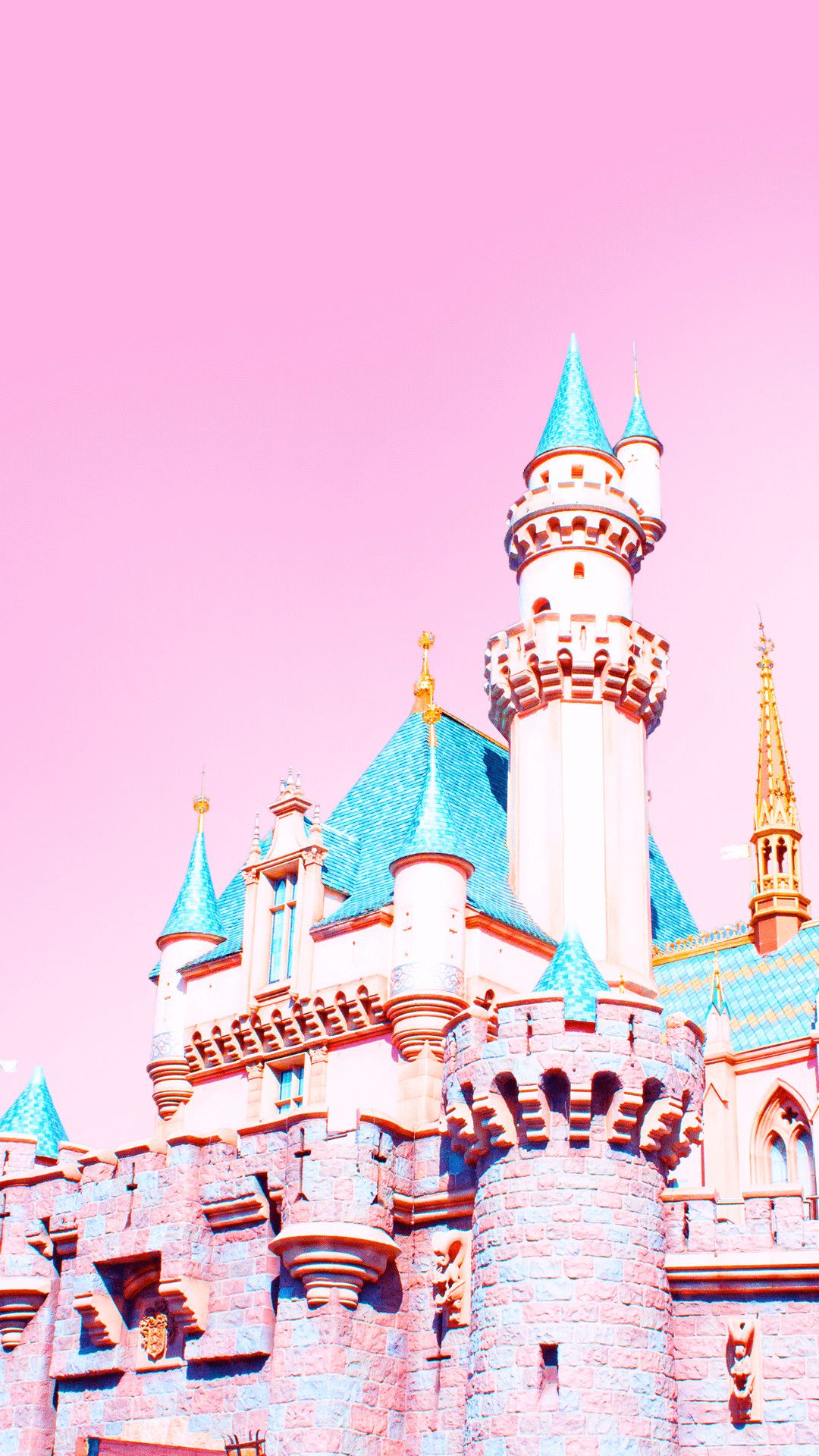 Castello Disneyland cielo rosa, 1080x1920 Full HD Verticale, iPhone Pro