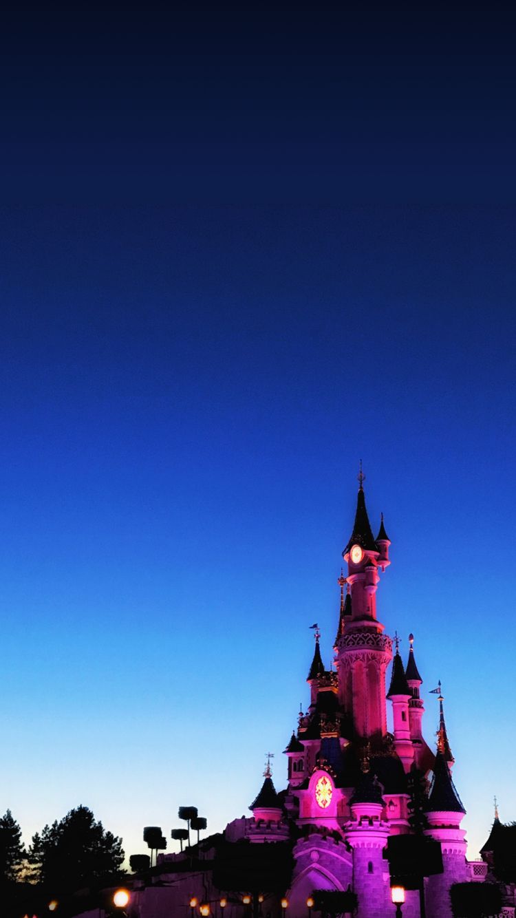Castello Disneyland illuminato notte, 1920x1200 WUXGA, Desktop