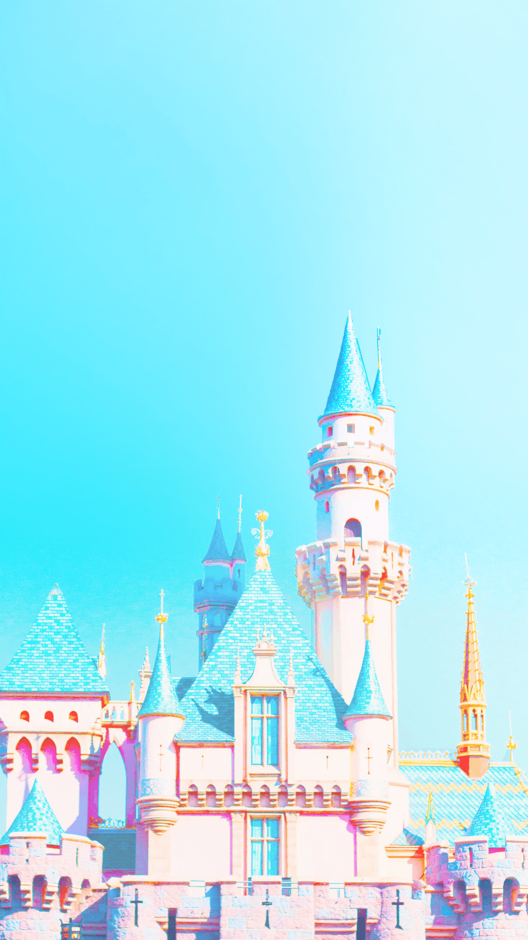 Castello Disneyland pastello, 1080x1920 Verticale, iPhone Pro
