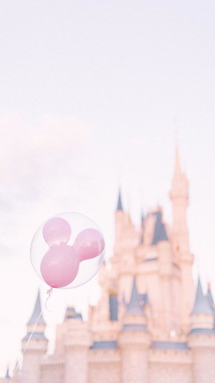 Castello Disneyland palloncino rosa, 736x1309 Verticale, iPhone Pro Max