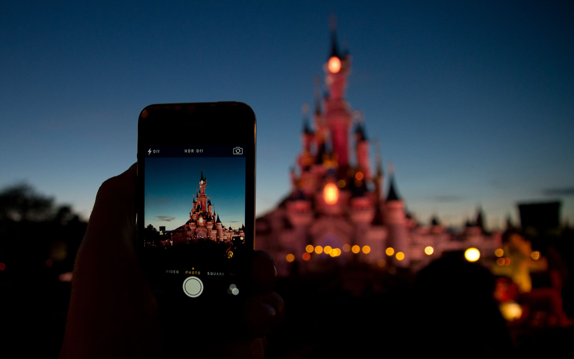 Castello Disneyland notturno illuminato, 1920x1080 Full HD 1080p, Desktop