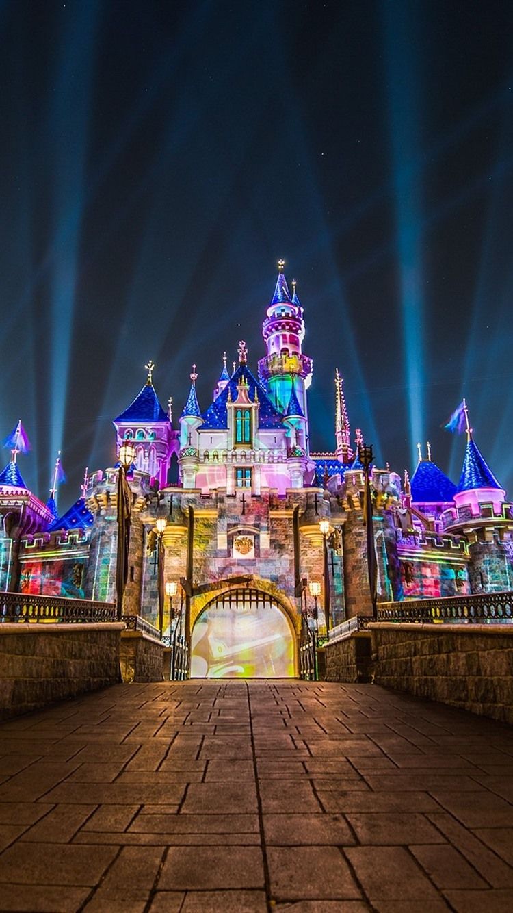 Castello Disneyland notturno illuminato, 2880x1800 WQXGA, Desktop