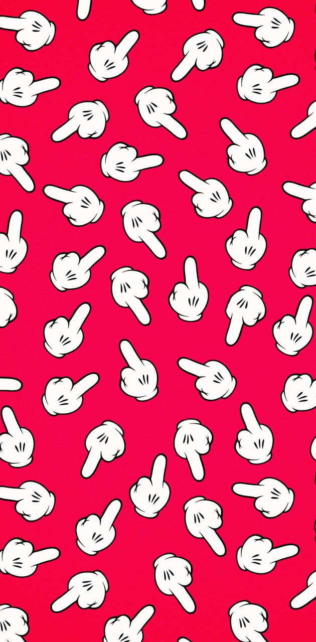Pattern dita medie bianche rosso, 630x1280 Full HD Verticale, Smartphone