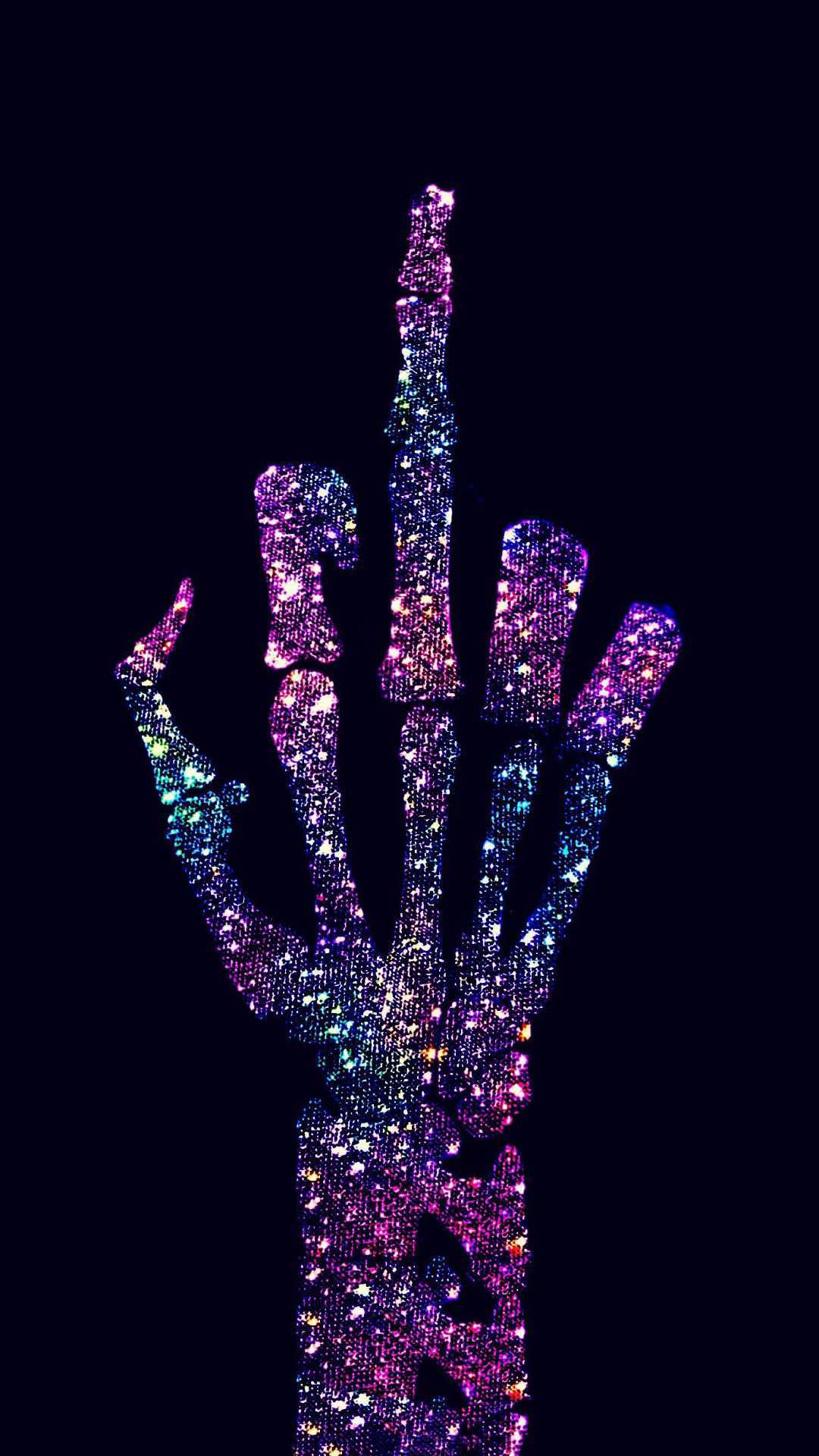 Mano scintillante dito medio, 1080x1920 Full HD Verticale, Samsung Galaxy