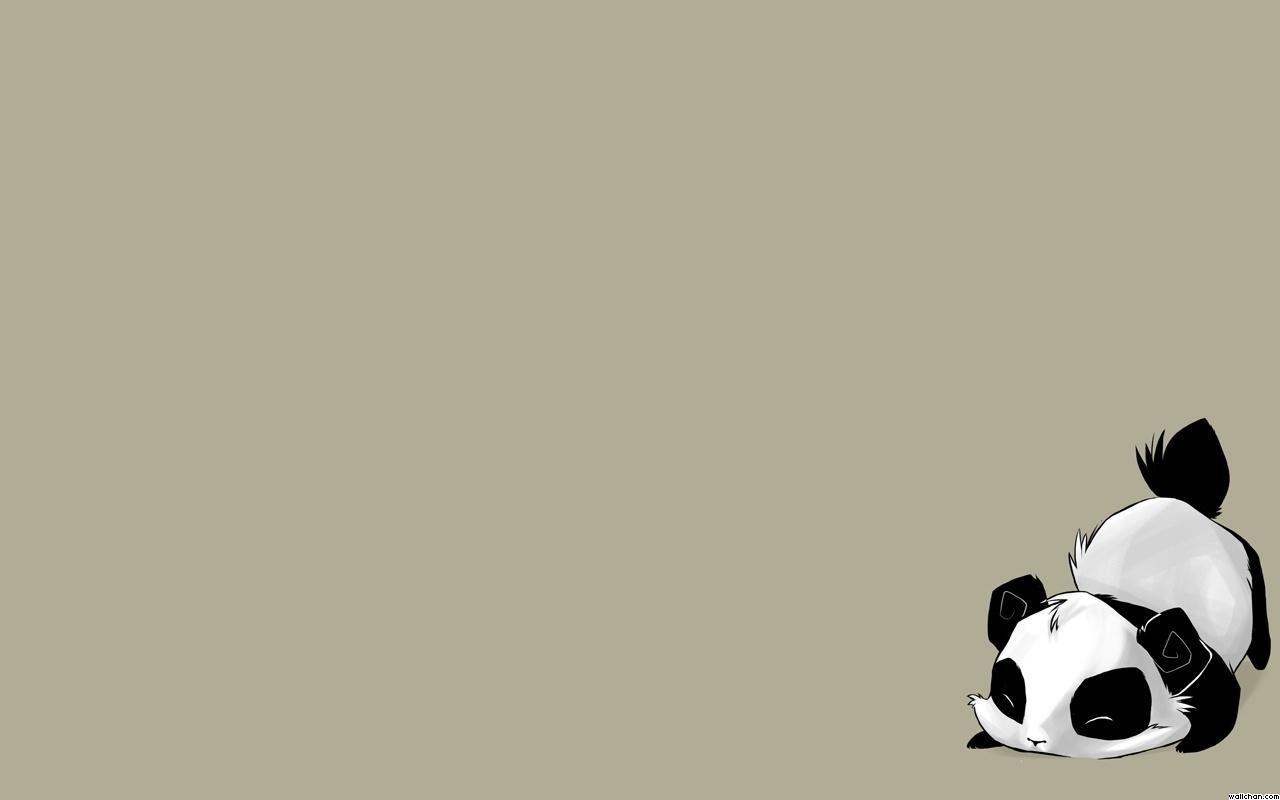 panda cartone animato sdraiato, 1280x800 HD, Laptop