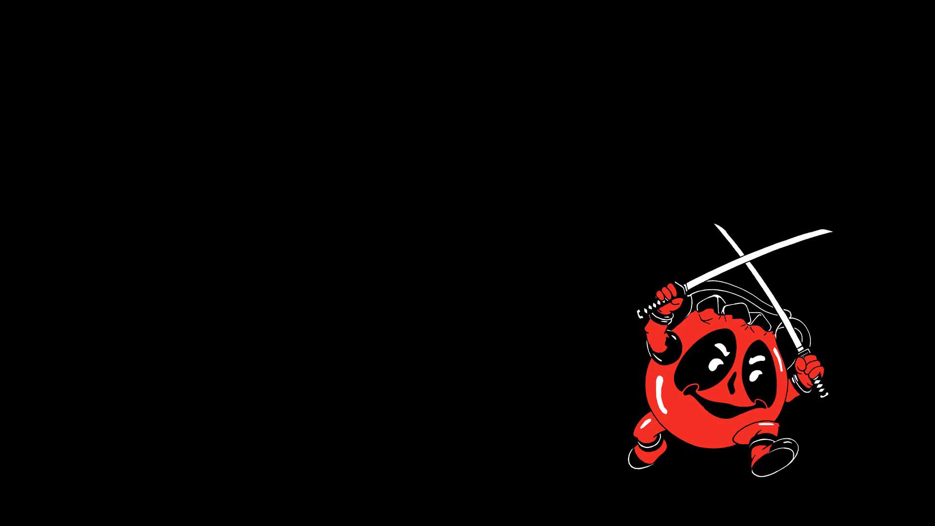 Deadpool cartoon con spade, Marvel, 1920x1080 Full HD, MacBook Pro