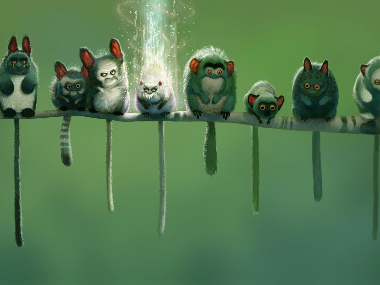 gatti buffi ramo verde, 1600x1200 HD Ready, Desktop