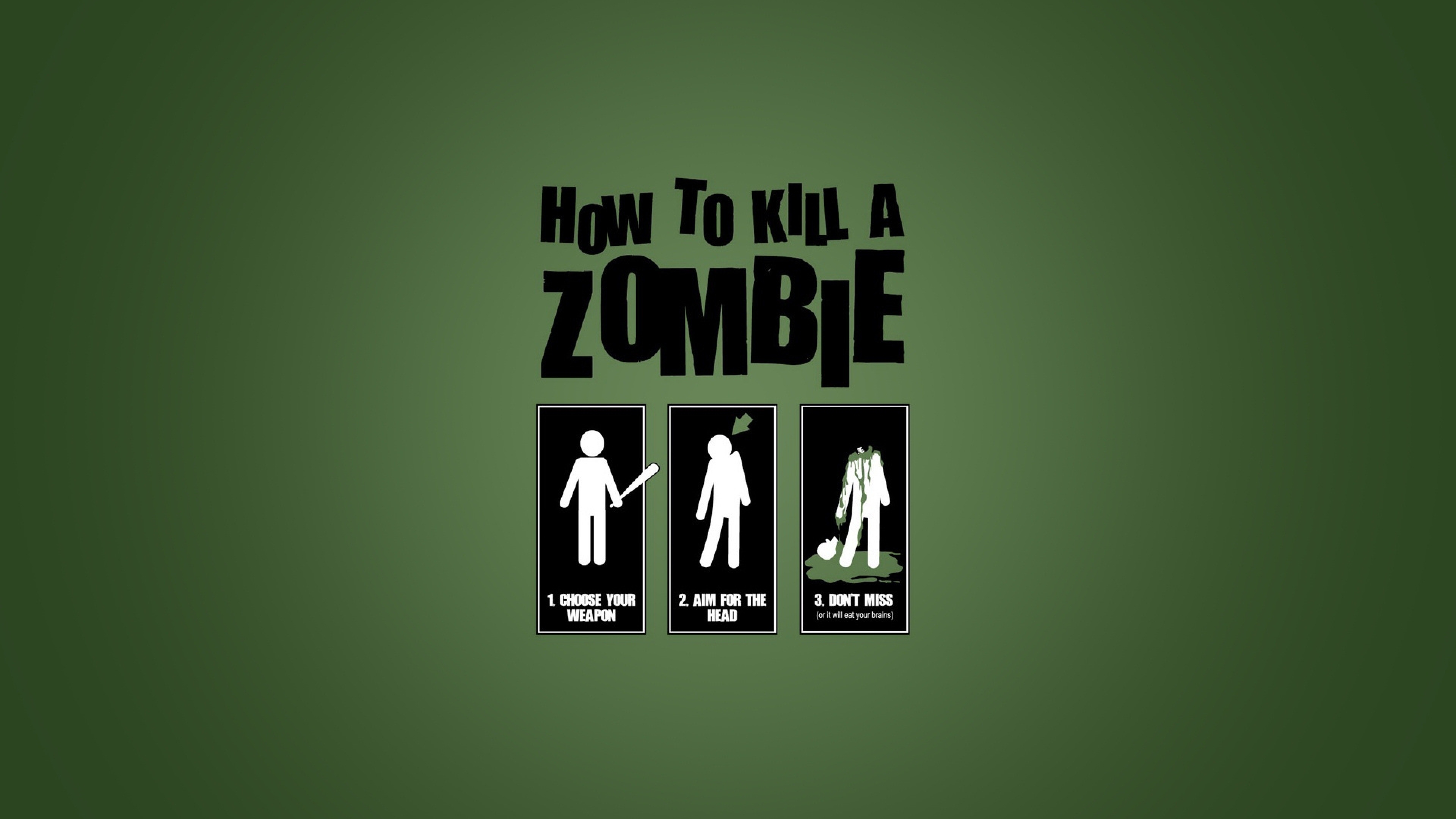 come uccidere zombie istruzioni, 3840x2160 4K, PC Desktop