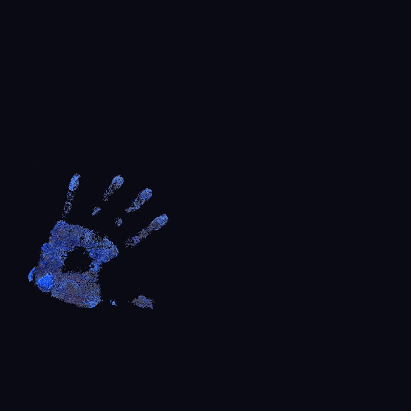impronta mano blu buio, 1600x1600 HD Ready, Desktop