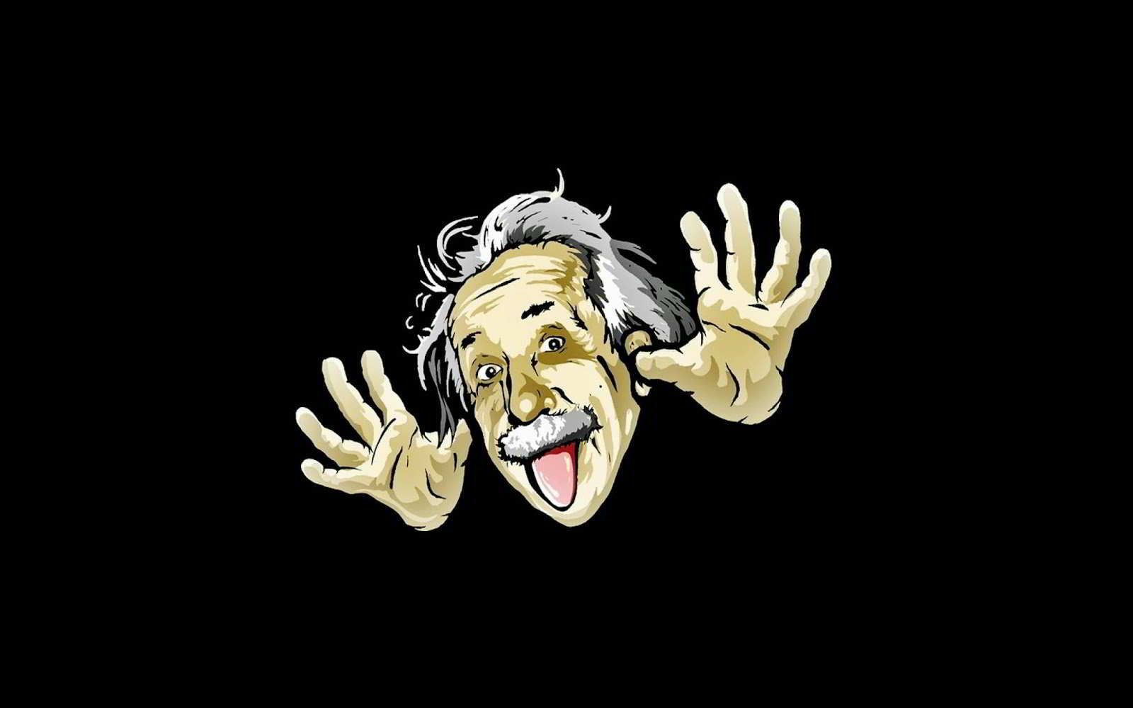 Einstein caricatura linguaccia, 1600x1000 HD, PC