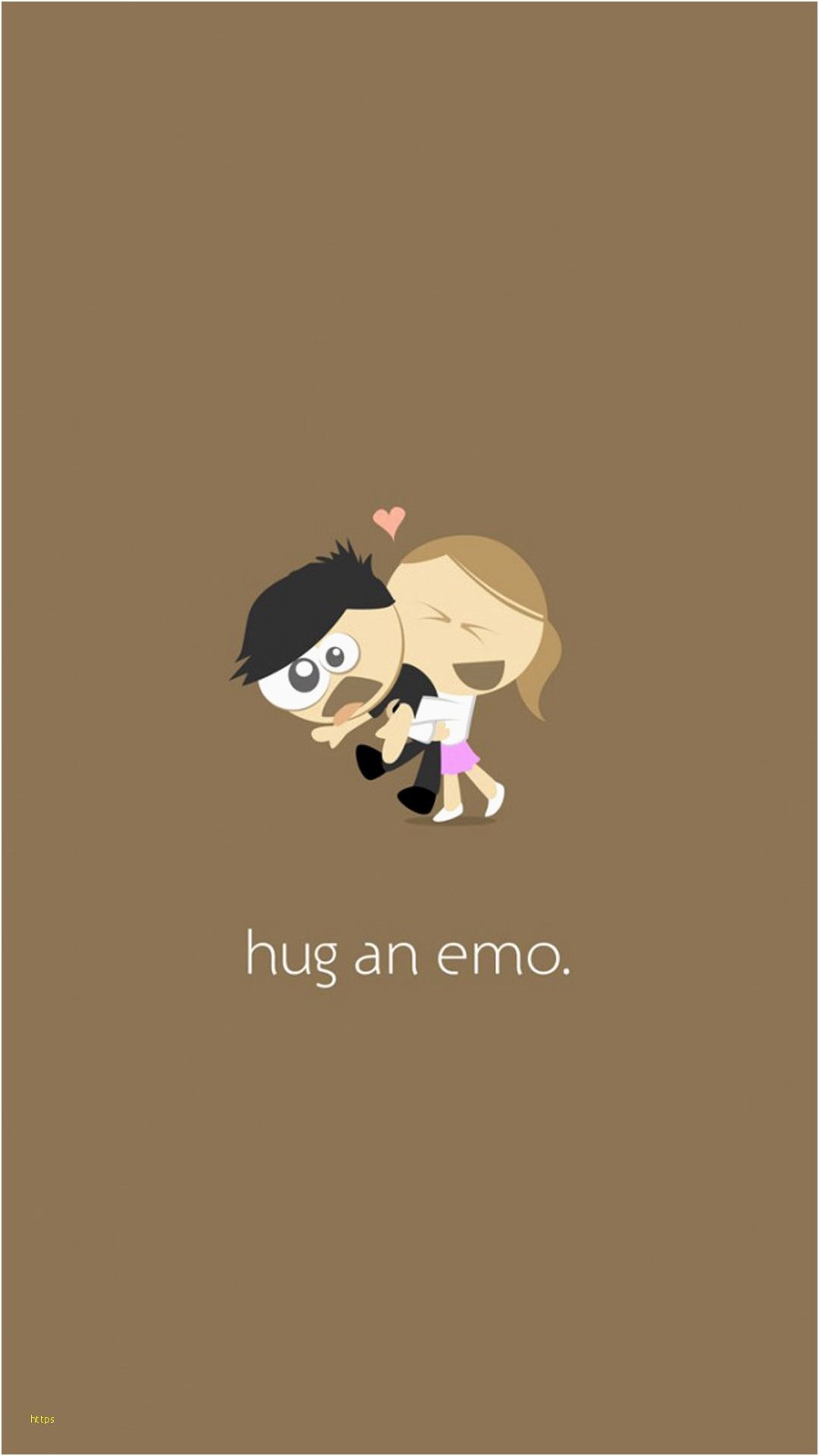 cartoon coppia abbraccio emo, 1080x1920 Full HD Verticale, iPhone