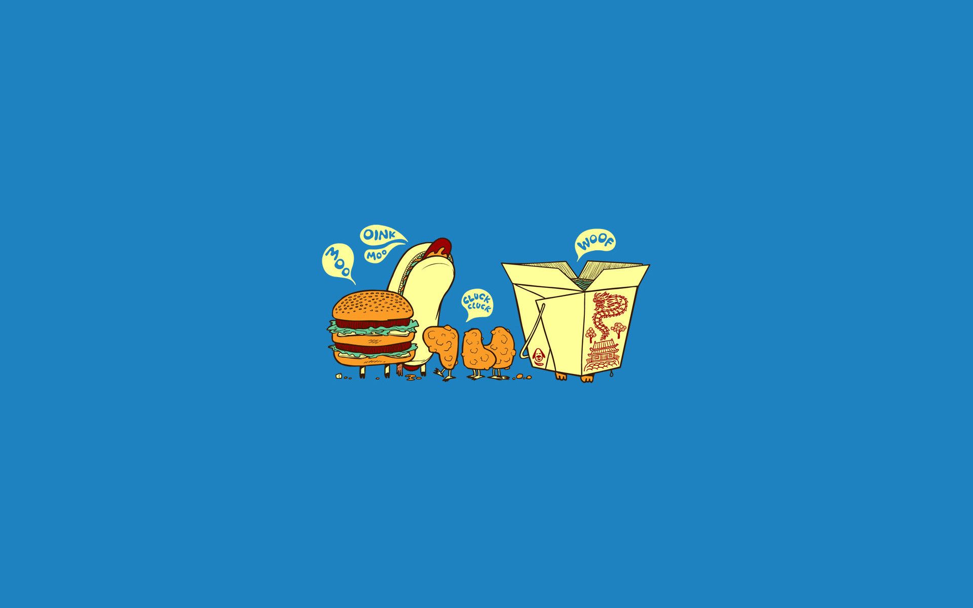 Pollo hamburger patatine sfondo blu, 1920x1200 WUXGA, PC
