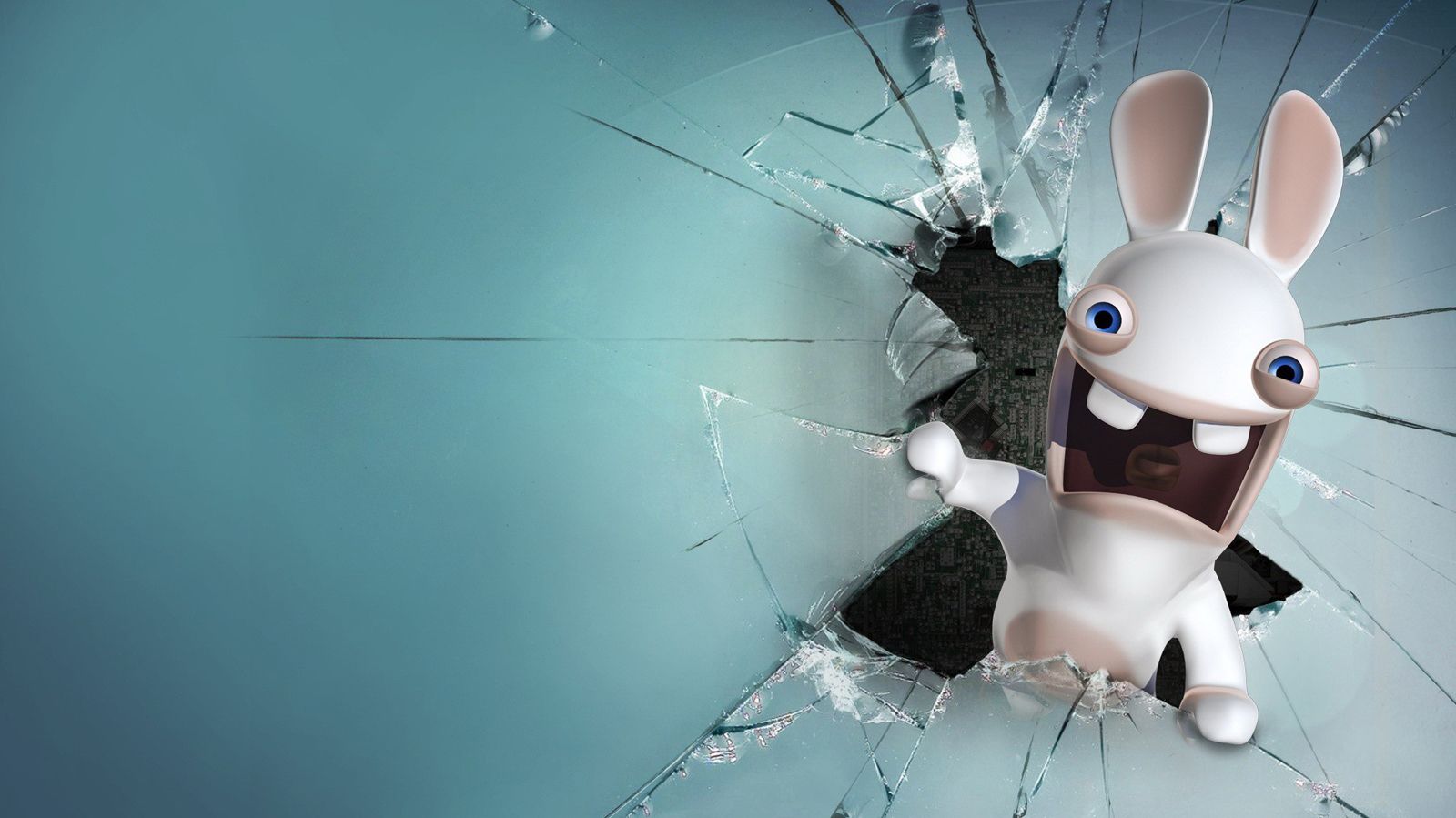 Coniglietto Rabbids vetro rotto, 1600x899 900p, Monitor Gaming