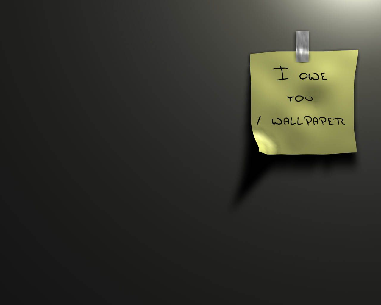 Post-it giallo su sfondo nero, 1280x1024 720p, PC
