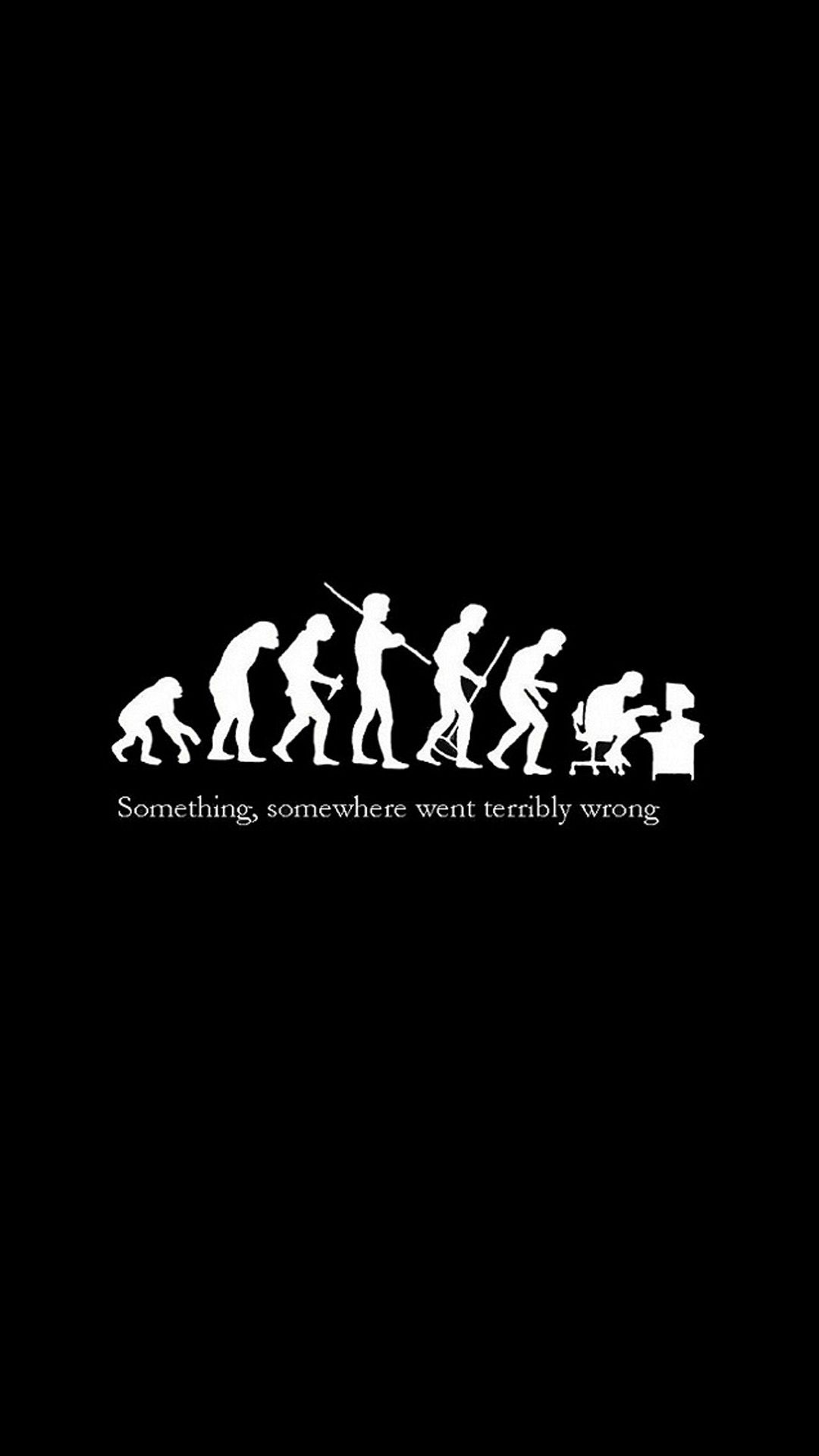 Evoluzione uomo al computer, 1080x1920 Full HD Verticale, Smartphone