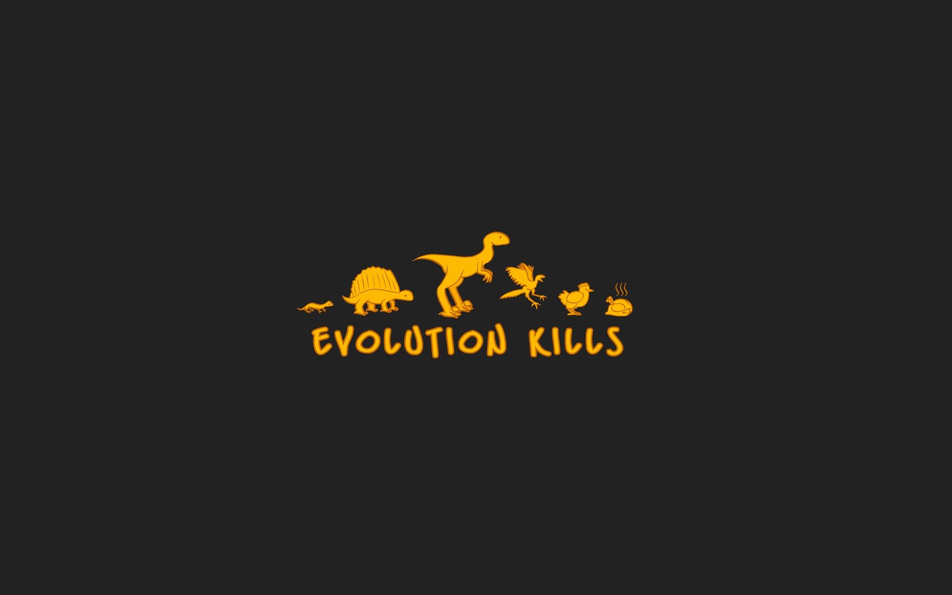 Evoluzione dinosauro gallina divertente, 1920x1200 WUXGA, Laptop