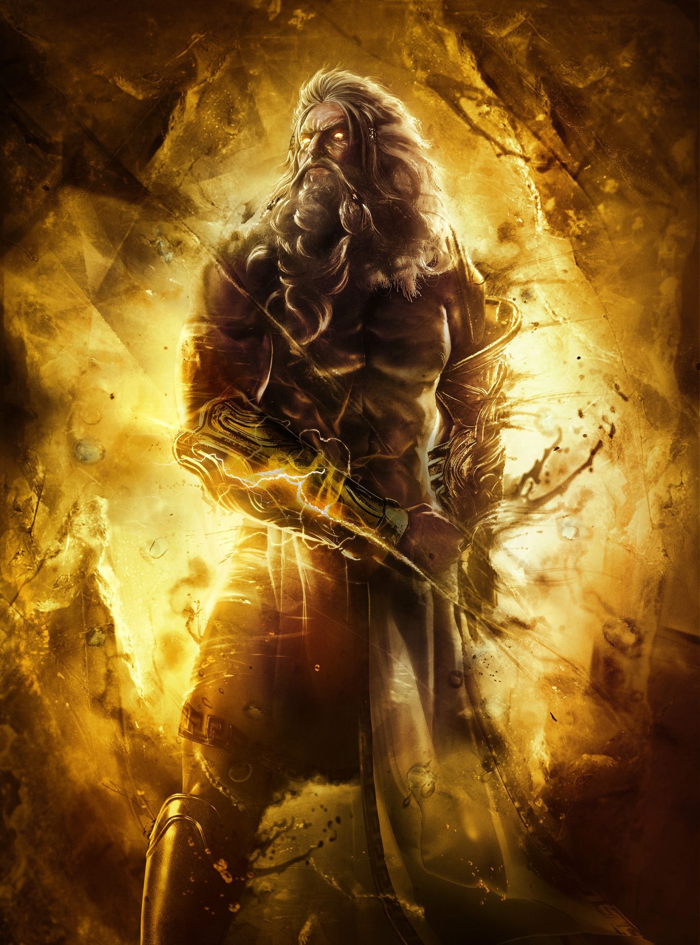 Zeus dio greco con fulmine, 1380x1862 Full HD Verticale, iPhone Pro