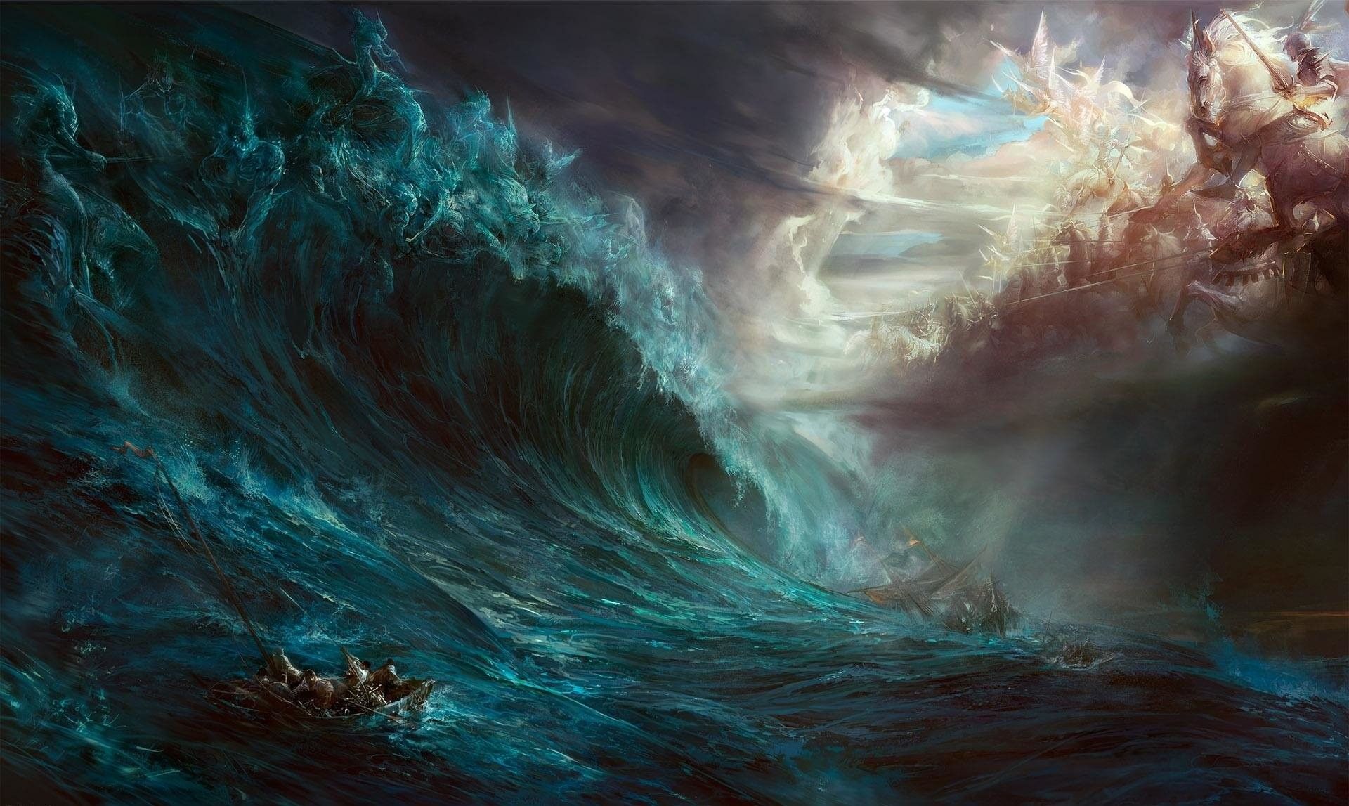 Onda gigante mare tempestoso, 1920x1147 Full HD 1080p, Desktop