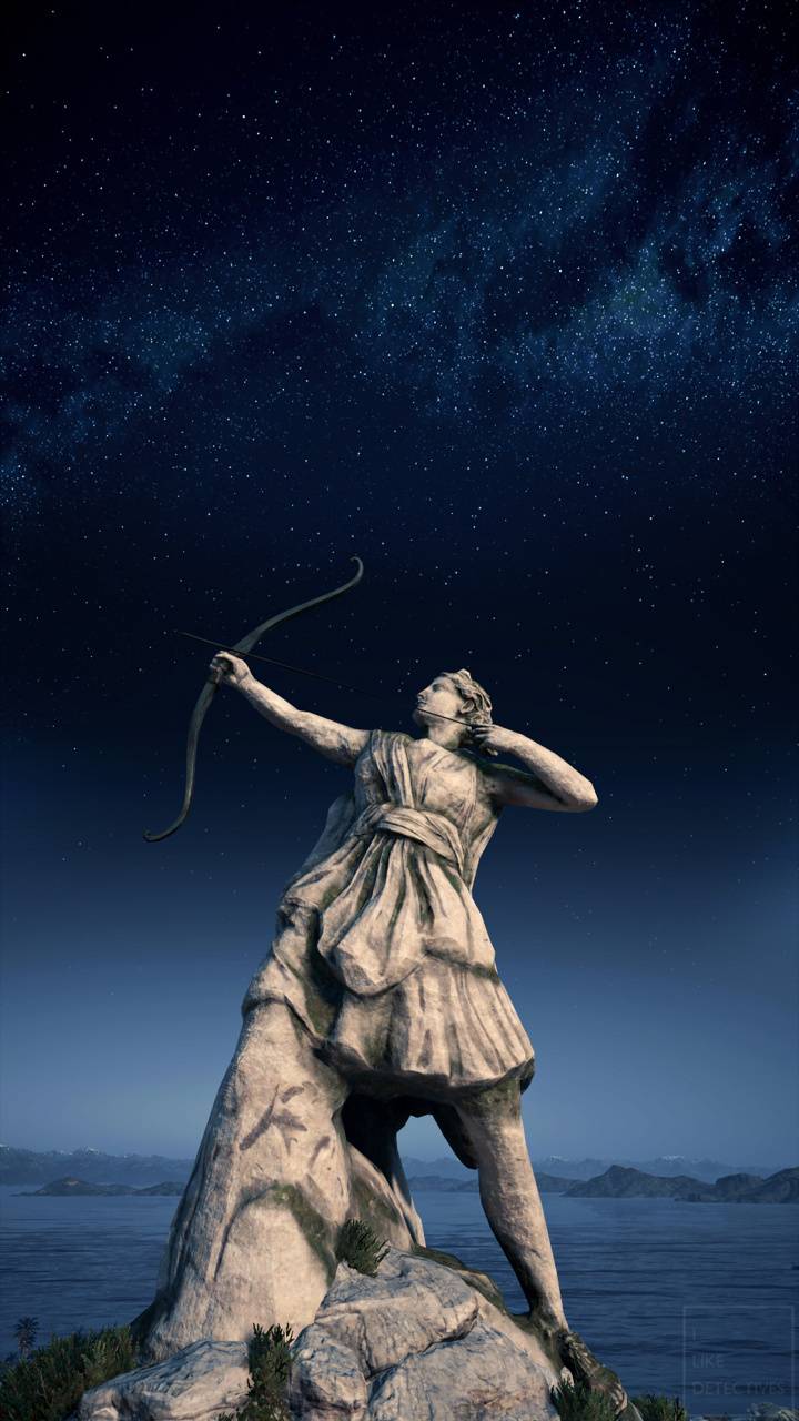 Statua di Artemide con arco, 720x1280 Full HD Verticale, iPhone Air