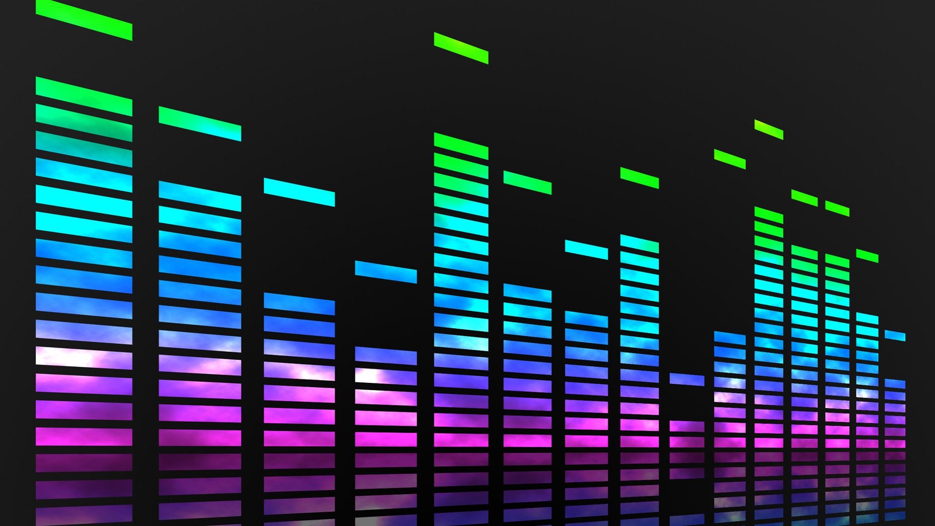 Equalizzatore audio colorato, 1920x1080 Full HD, PC