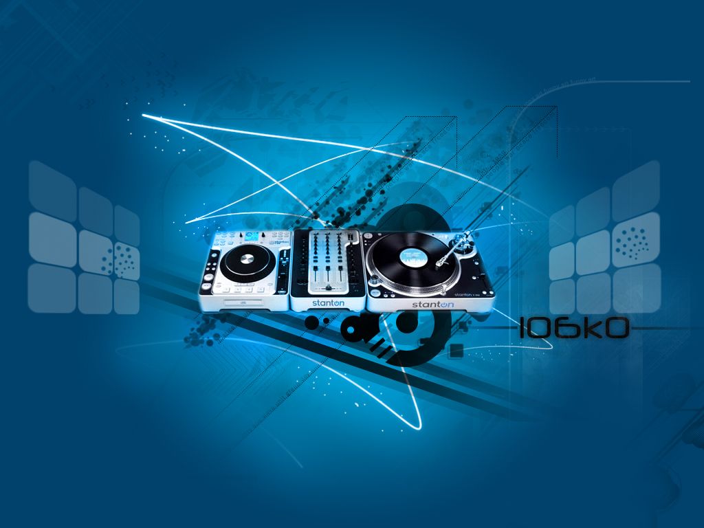 Mixer DJ blu astratto, 1024x768 HD, PC