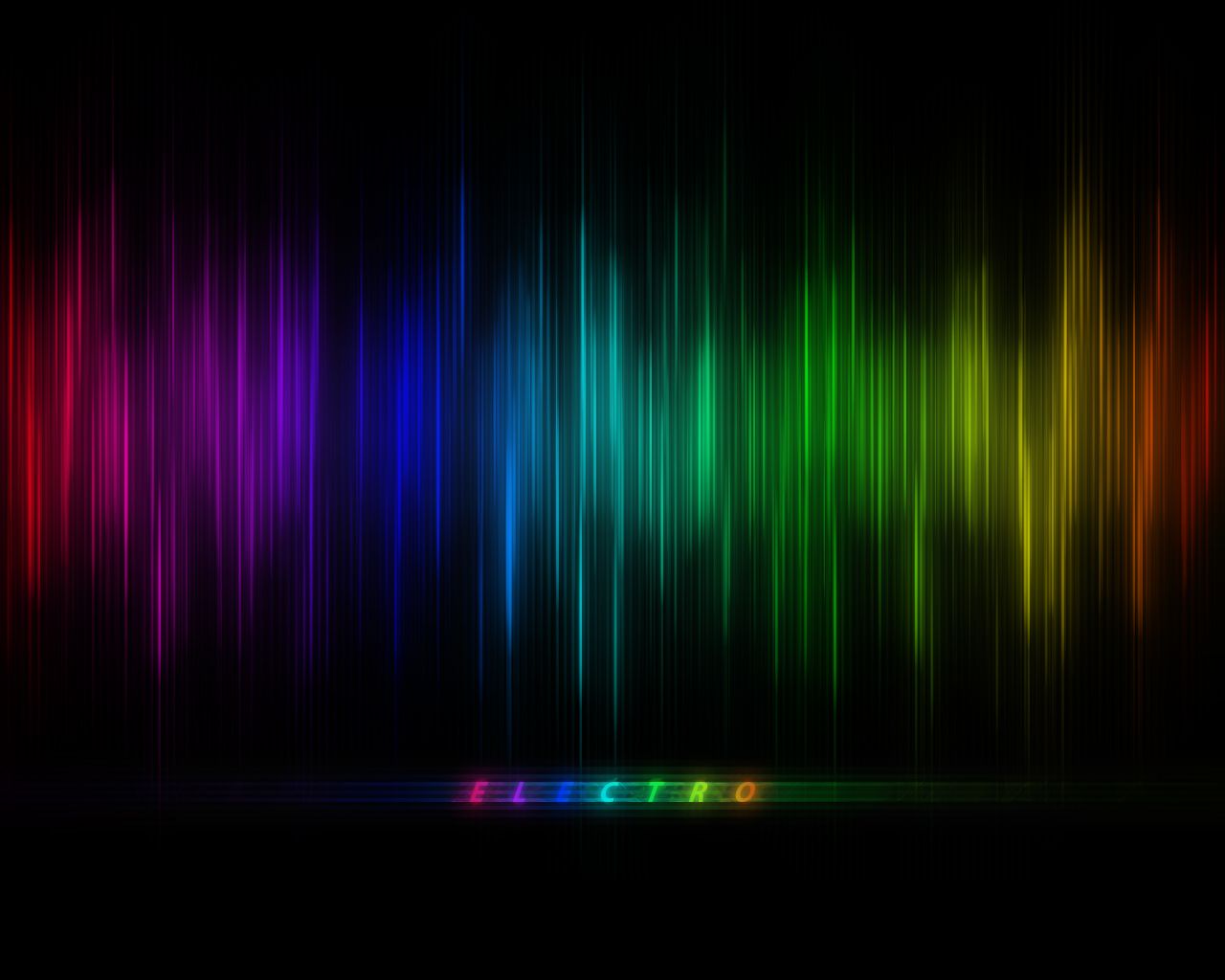 Onde sonore arcobaleno su nero, 1280x1024 HD, Notebook Gaming