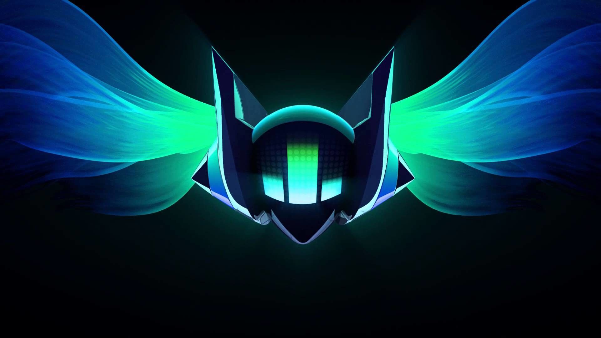 Casco DJ luminoso blu verde, 1920x1080 Full HD 1080p, Desktop