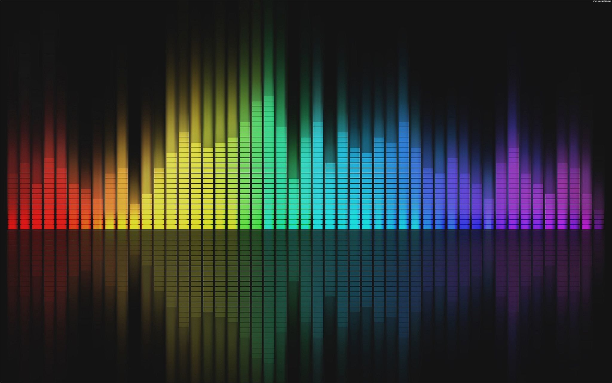 Equalizzatore audio arcobaleno, 2048x1280 alta risoluzione, iMac