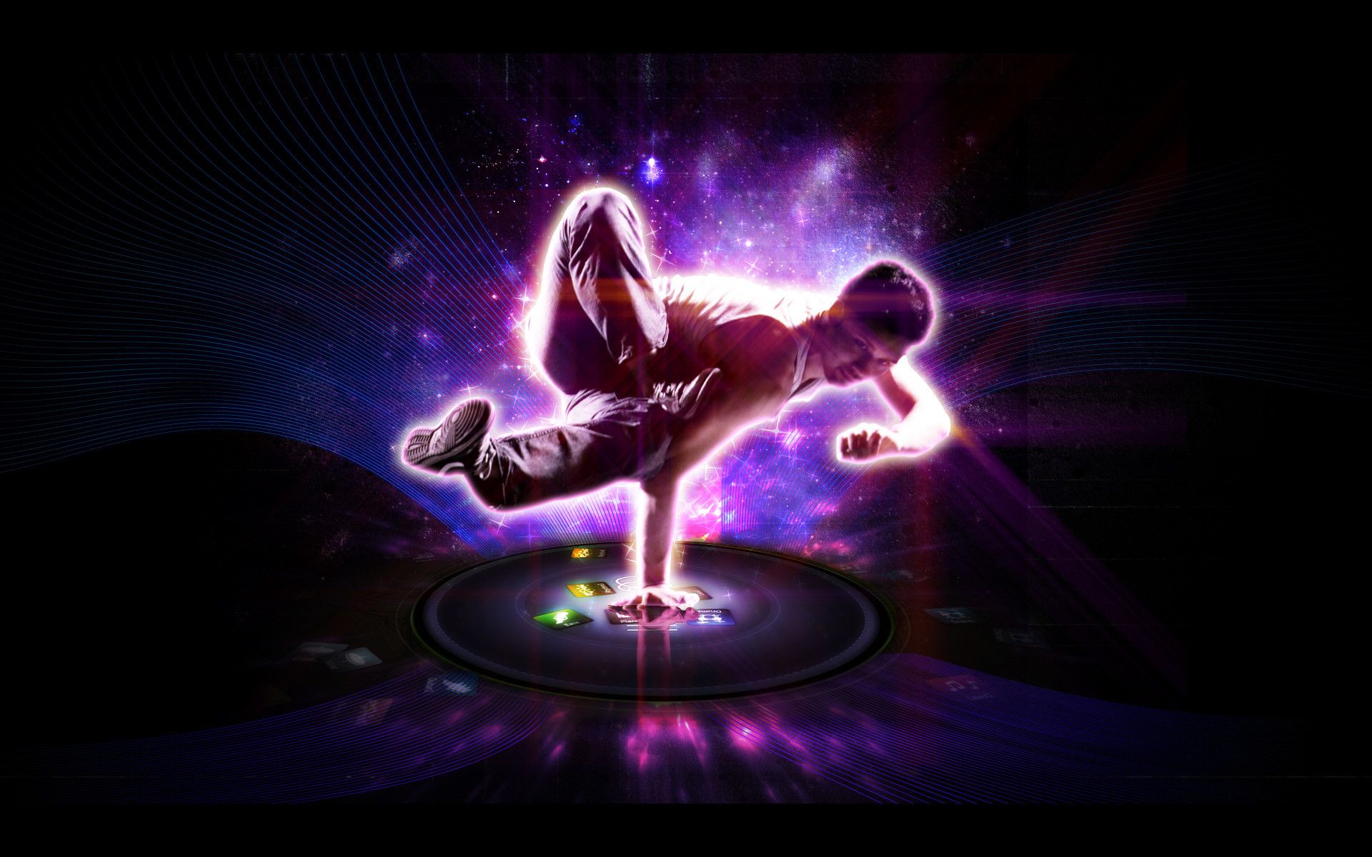 Breakdancer su vinile luminoso, 1920x1200 Full HD+, Desktop