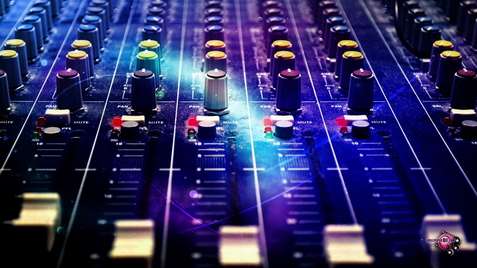 Mixer audio DJ neon, 1600x900 900p, PC